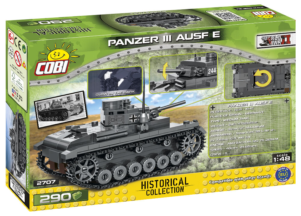 WWII Panzer III Ausf E Small Army Cobi 2707 Neu 