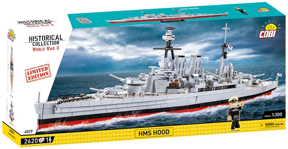 COBI HMS Hood 4830 - WWII UK Admiral-class battlecruiser 1:300 - 2613 elem 
