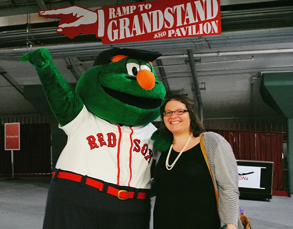 Christina-LeBlanc-with-Wally-Boston-Red-Sox-Fenway-Park-by-Live-the-Movies.jpg