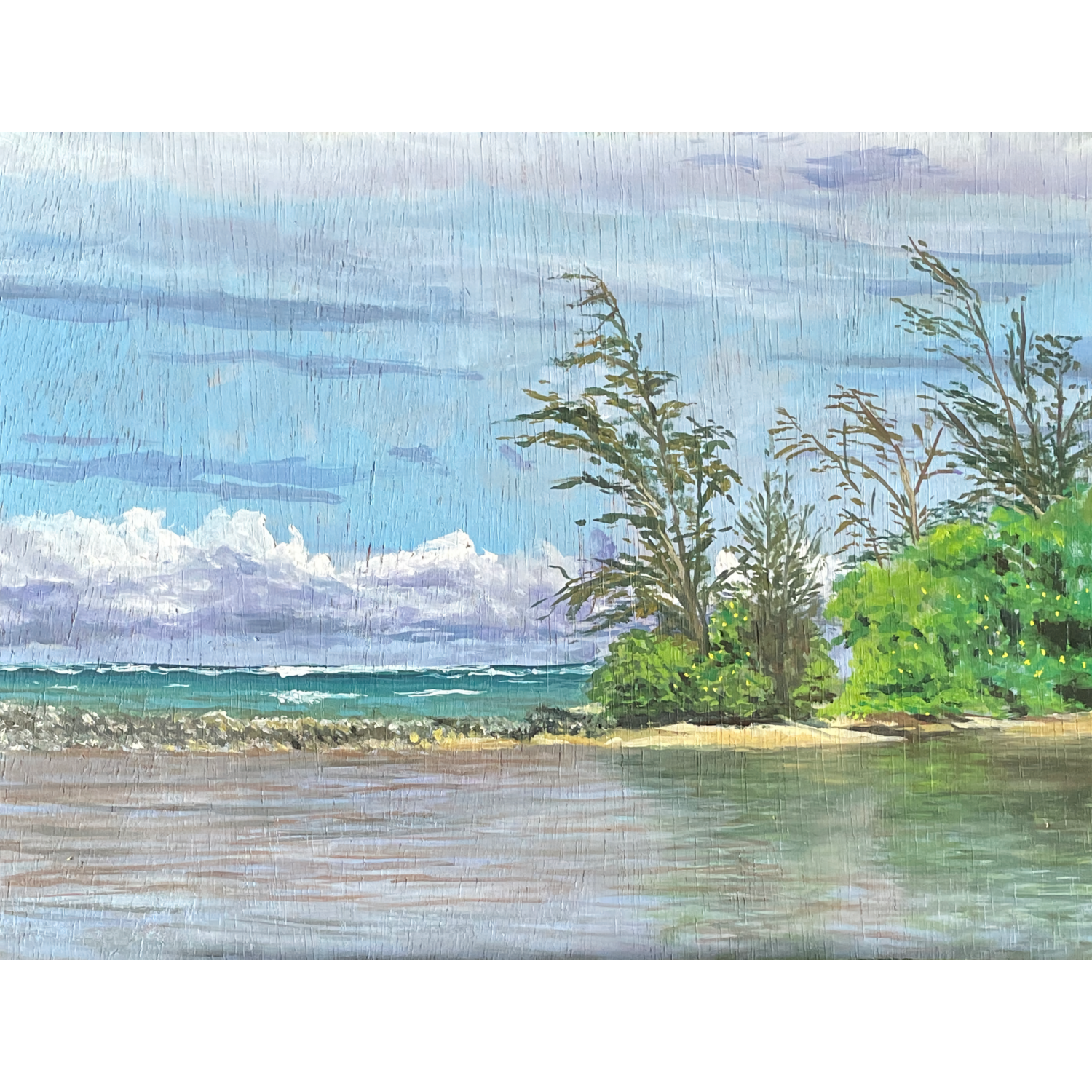 Kahana Bay Fishpond 2022 Oil on Panel Square.png