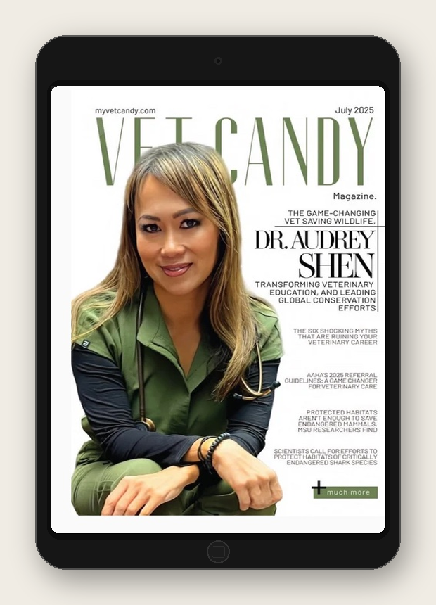 Dr. Audrey Shen IVVO Volunteers July 2025 Vet Candy Magazine.png