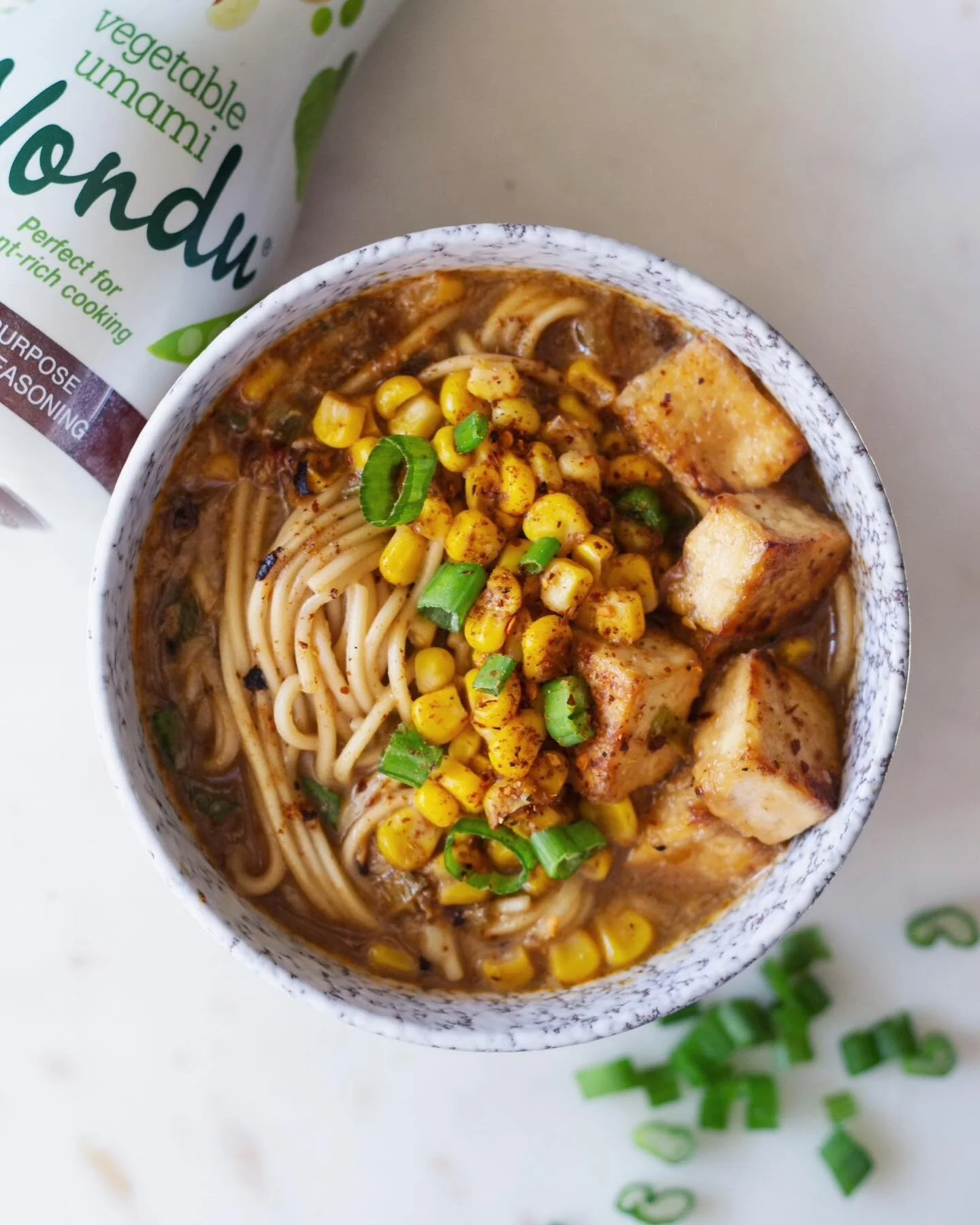my #tsaomade VEGAN Spicy Miso Ramen in Oat Milk Broth 🍜 not exaggerating when I say this is the BEST ramen I&rsquo;ve ever had. it&rsquo;s ultra creamy, a touch spicy, and bursting with flavor from @yondu.usa&rsquo;s vegetable umami seasoning. in th