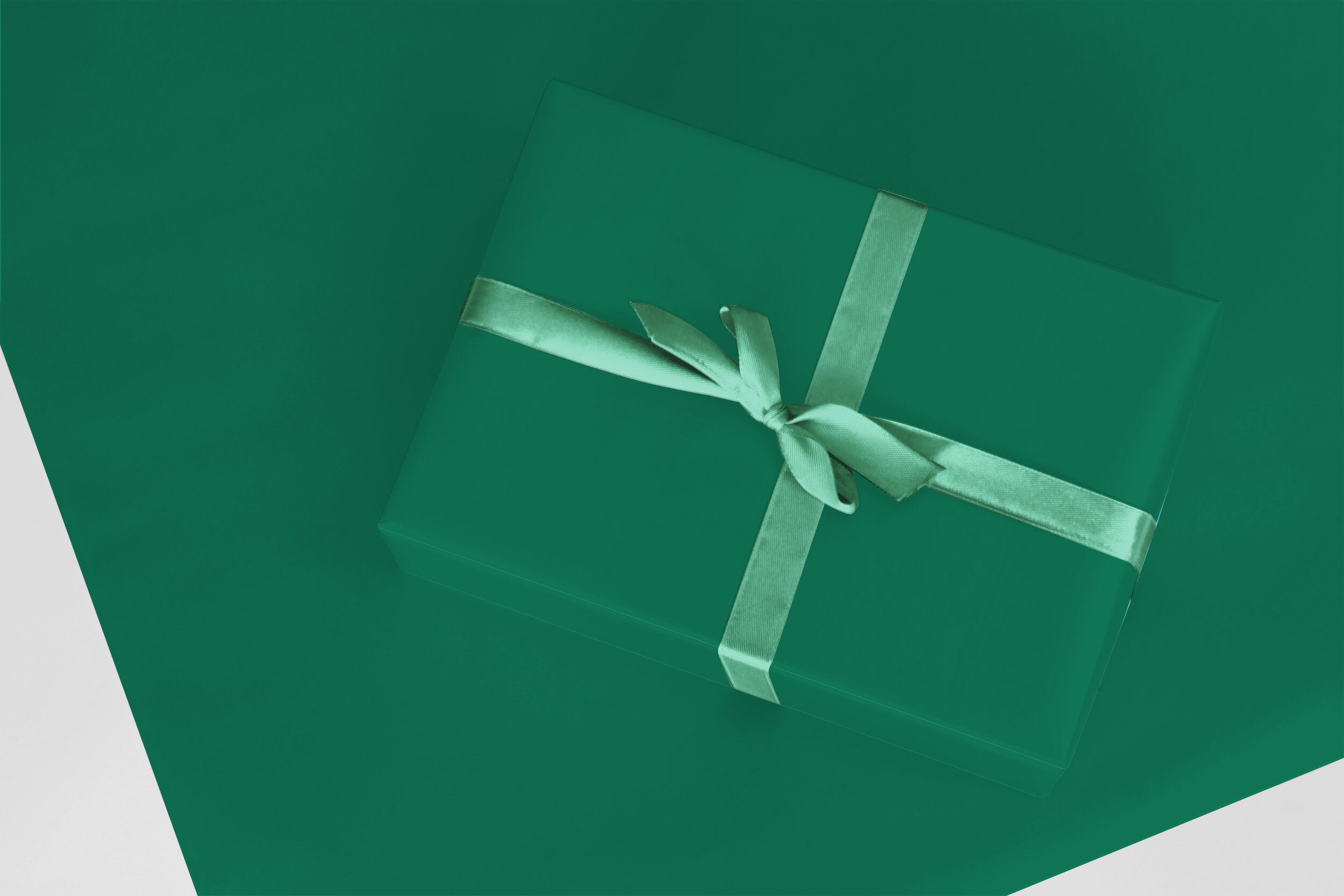 Emerald Green Eco Friendly Wrapping Paper Curlicue