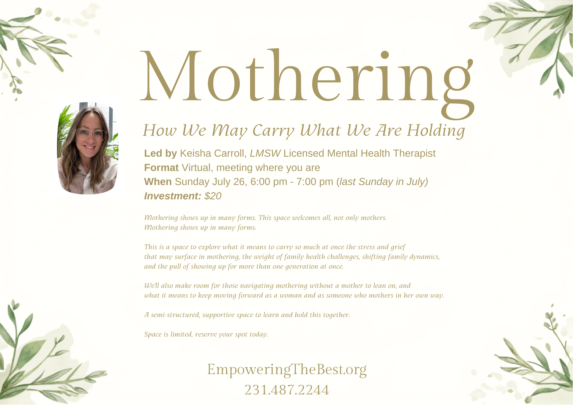 Mothering – How to Carry What We Are Holding