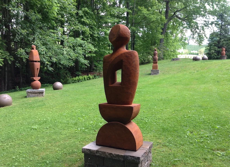  WITH AN OPEN HEART  - in sculpture garden  - SOLD 