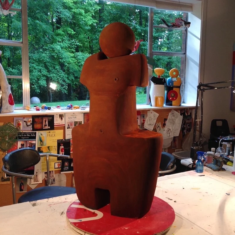  My sculpture and painting studio is located in the idyllic Blue Ridge Mountains of North Carolina. It is an area with a wonderfully creative community of artists and craftspeople. My husband, son and I moved here from Florida hoping to find an envir