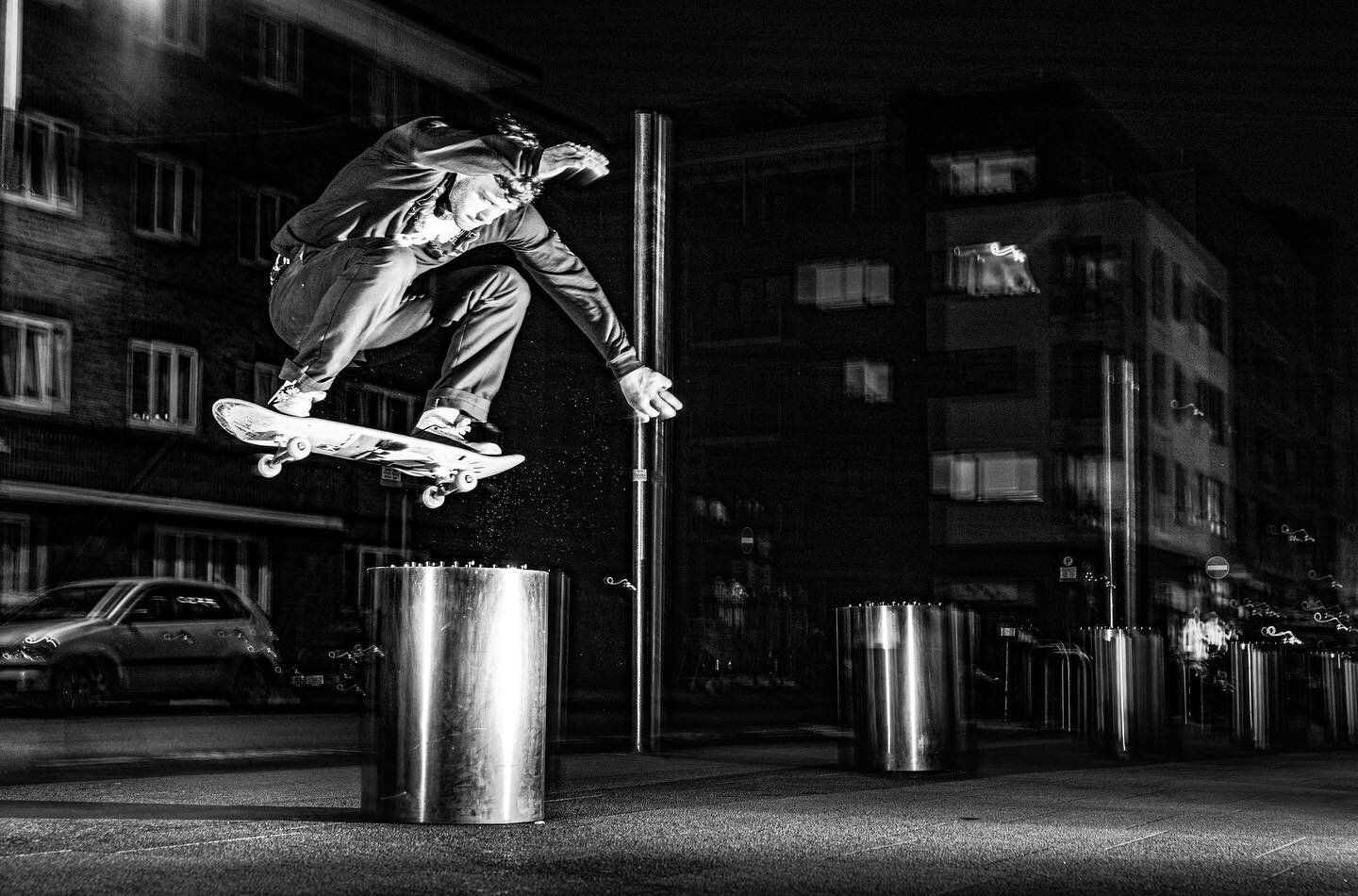 B&amp;W Switch Ollie on a previous cold winter with @jpfphotos in issue 3 🖤