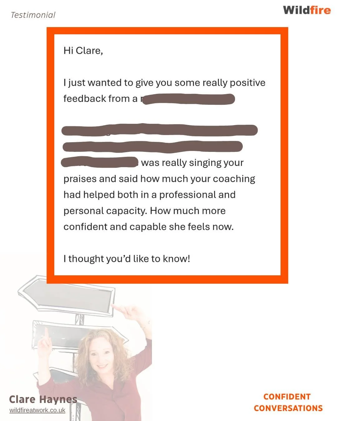 I was having an off day (you know the sort, when self-doubt creeps in) when this hit my inbox from a Head of HR. 

Everyone wants to feel that they&rsquo;ve made a difference. This made one to me. 

I bang on about it a lot: 

PLEASE give feedback, r
