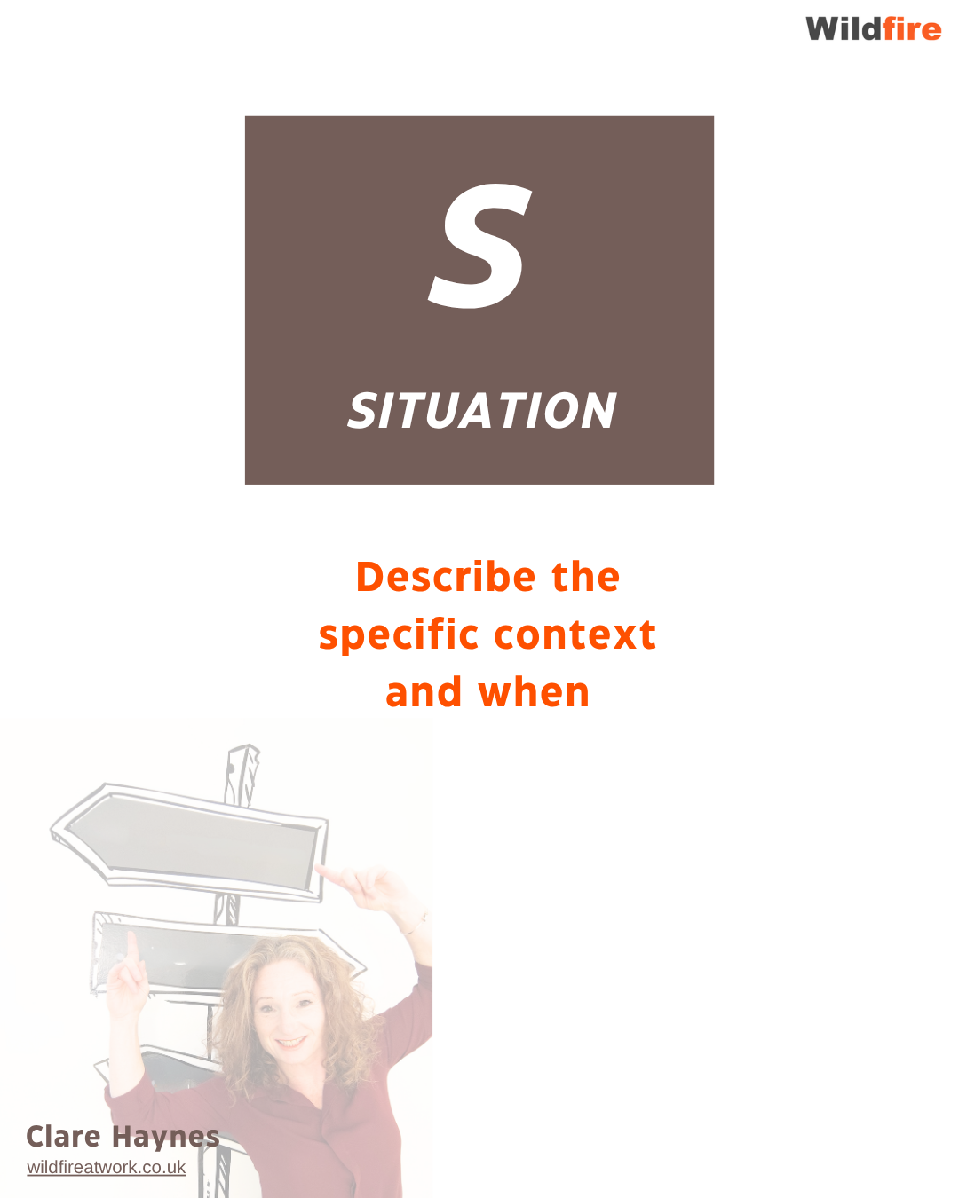 S is for Situation — describe the specific context and when — SBI model