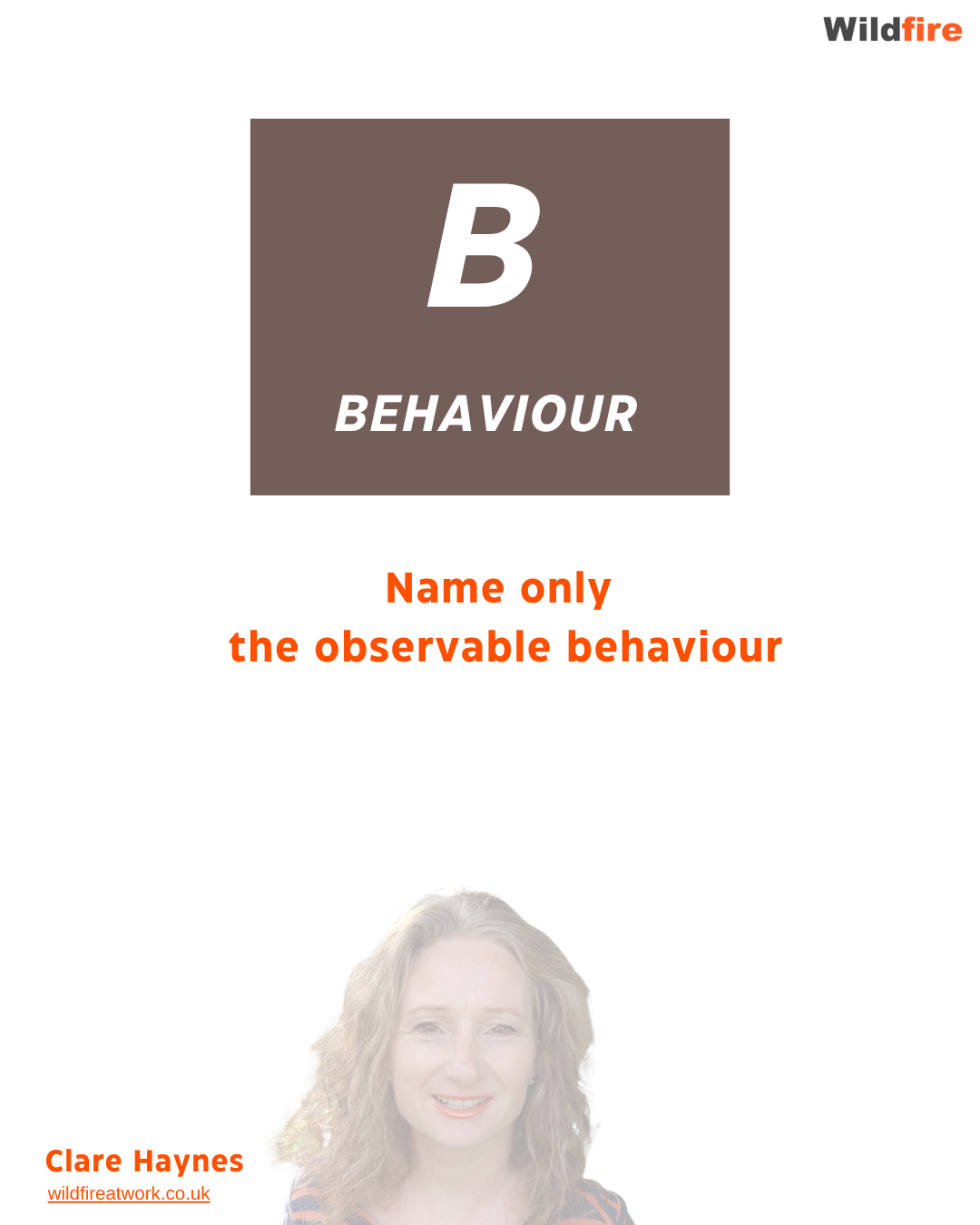 B is for Behaviour — name only the observable behaviour — SBI model