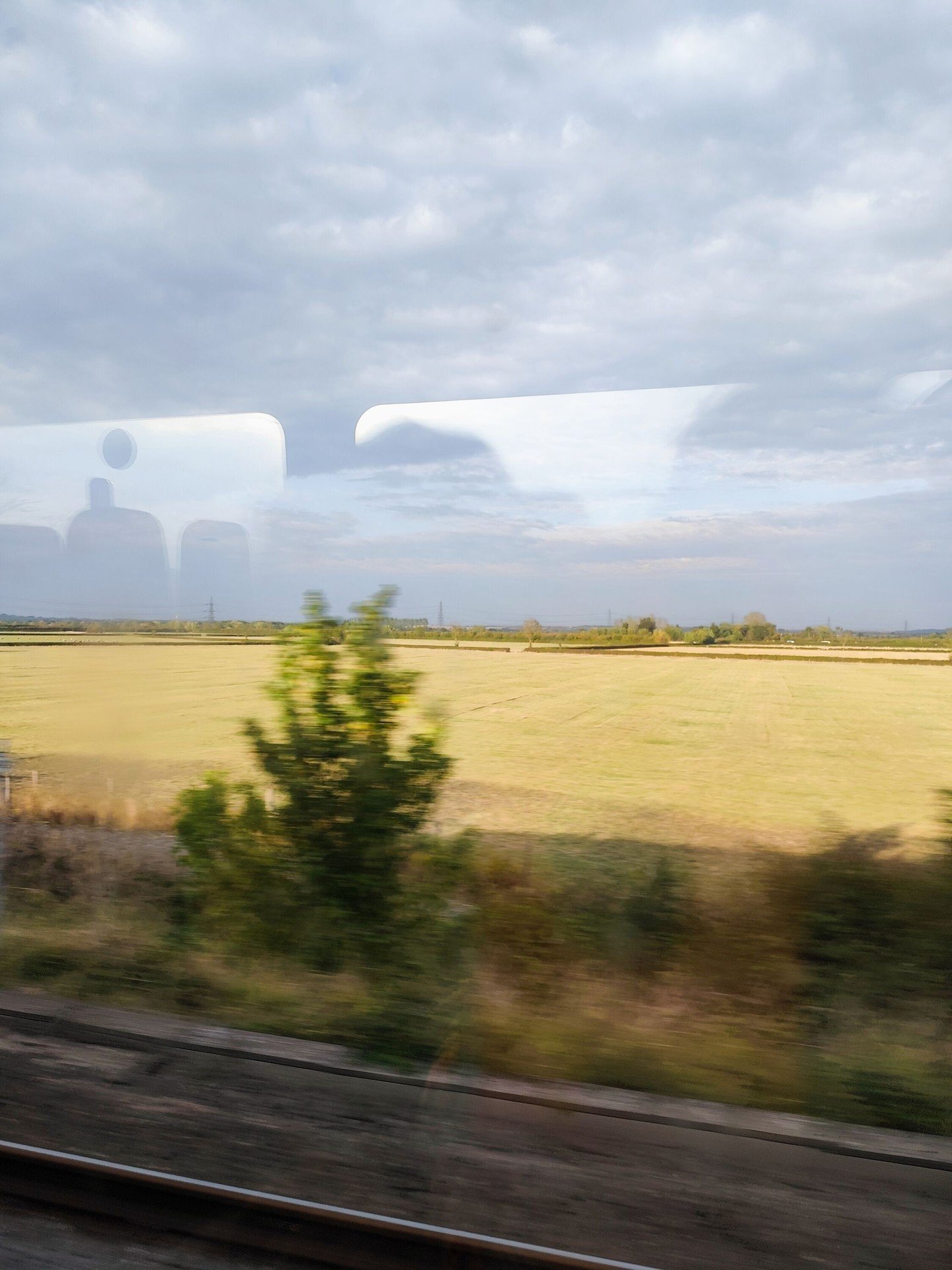 Not the train I should've been on, heading home prematurely. Trip to London aborted. 

A fatality on the line. 

Grateful for the friendly staff at High Wycombe and my nice co-passengers. And the man at the cafe hatch who made me a tea super-fast as 