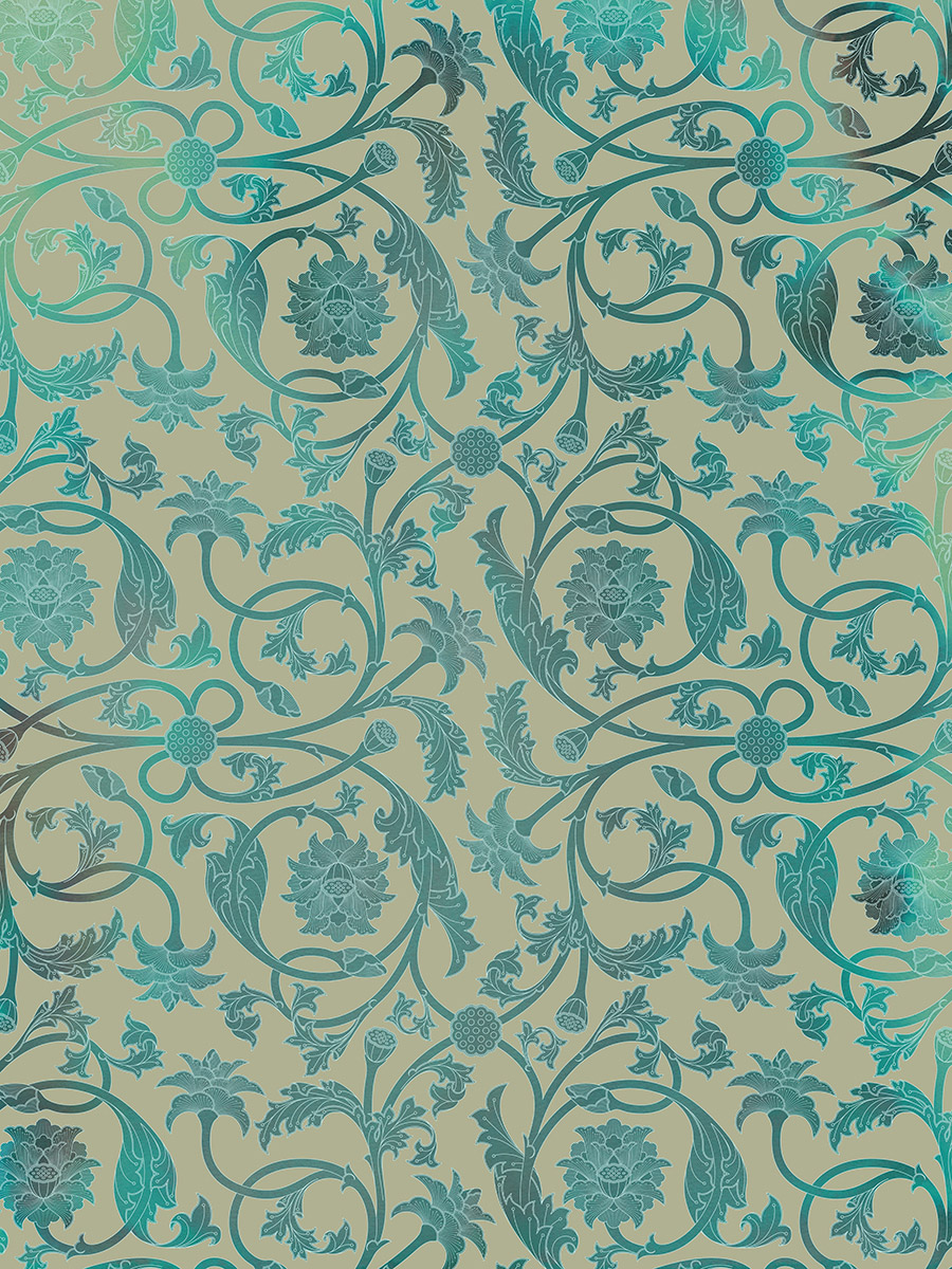 Blue Lotus Pattern , Purchase prints via Society6