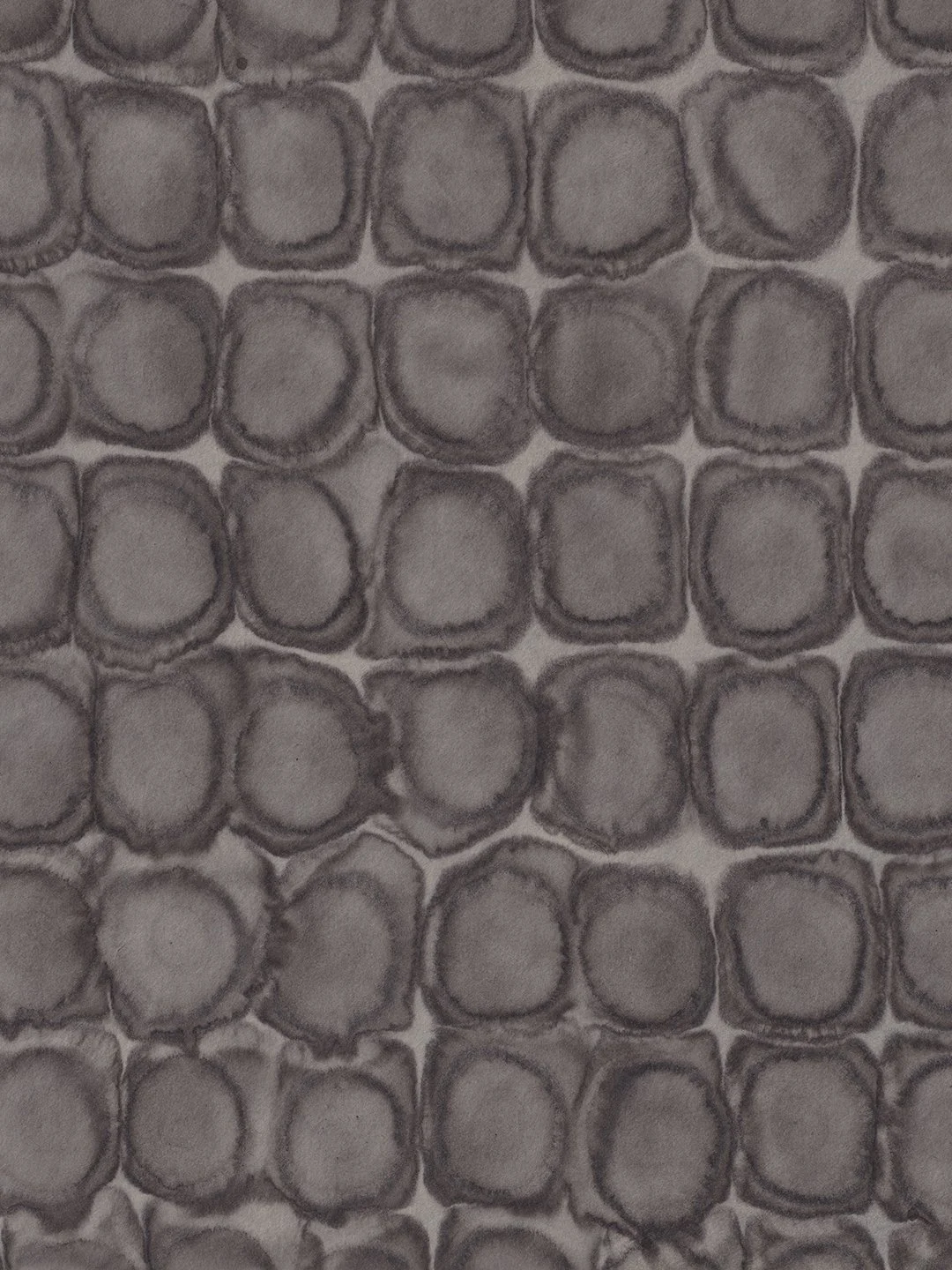 In the Evening | Breath Meditation N&deg;67 + 68 &mdash; a calm, moody, dim piece created by combining two meditation sessions on the same sheet.
&mdash;
Sumi, Nikawa, and shellac ink on Awagami Kitakata &mdash; 50 &times; 40 cm
&mdash;