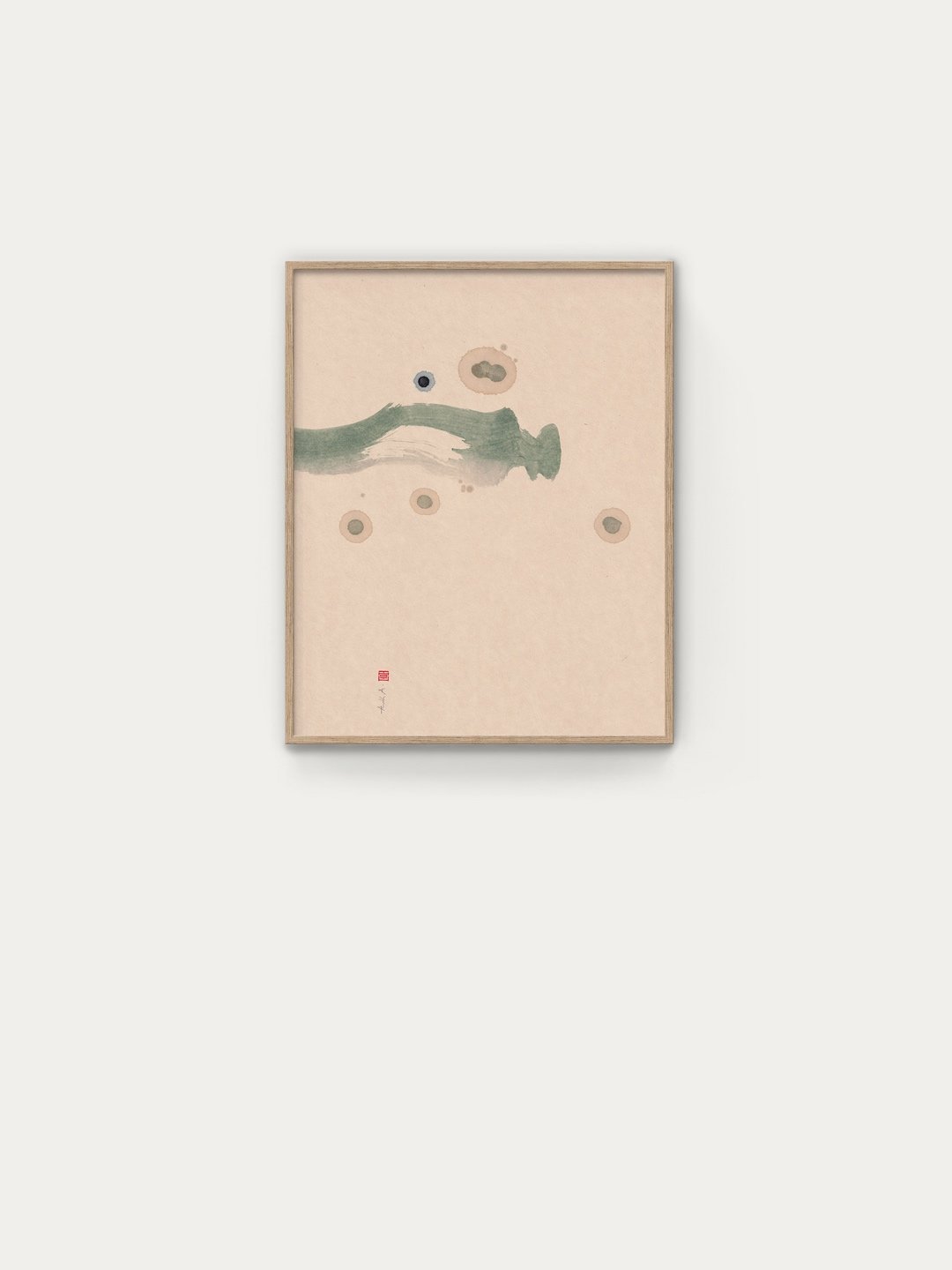 The number of different green pigments is countless &mdash; even within the natural and organic range I choose from.
&mdash;
Here are some previous works, across different series, predominantly using green:
1. Floating Cinnabar | Breath Meditation N&