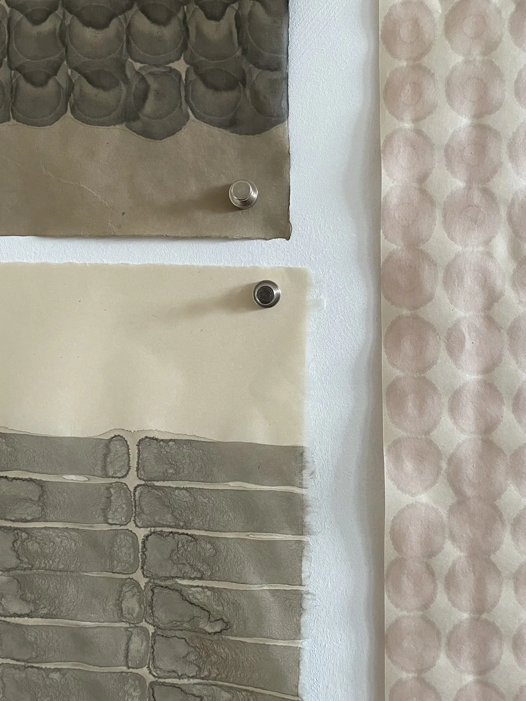 Three works in progress, hanging on my studio wall &hellip;