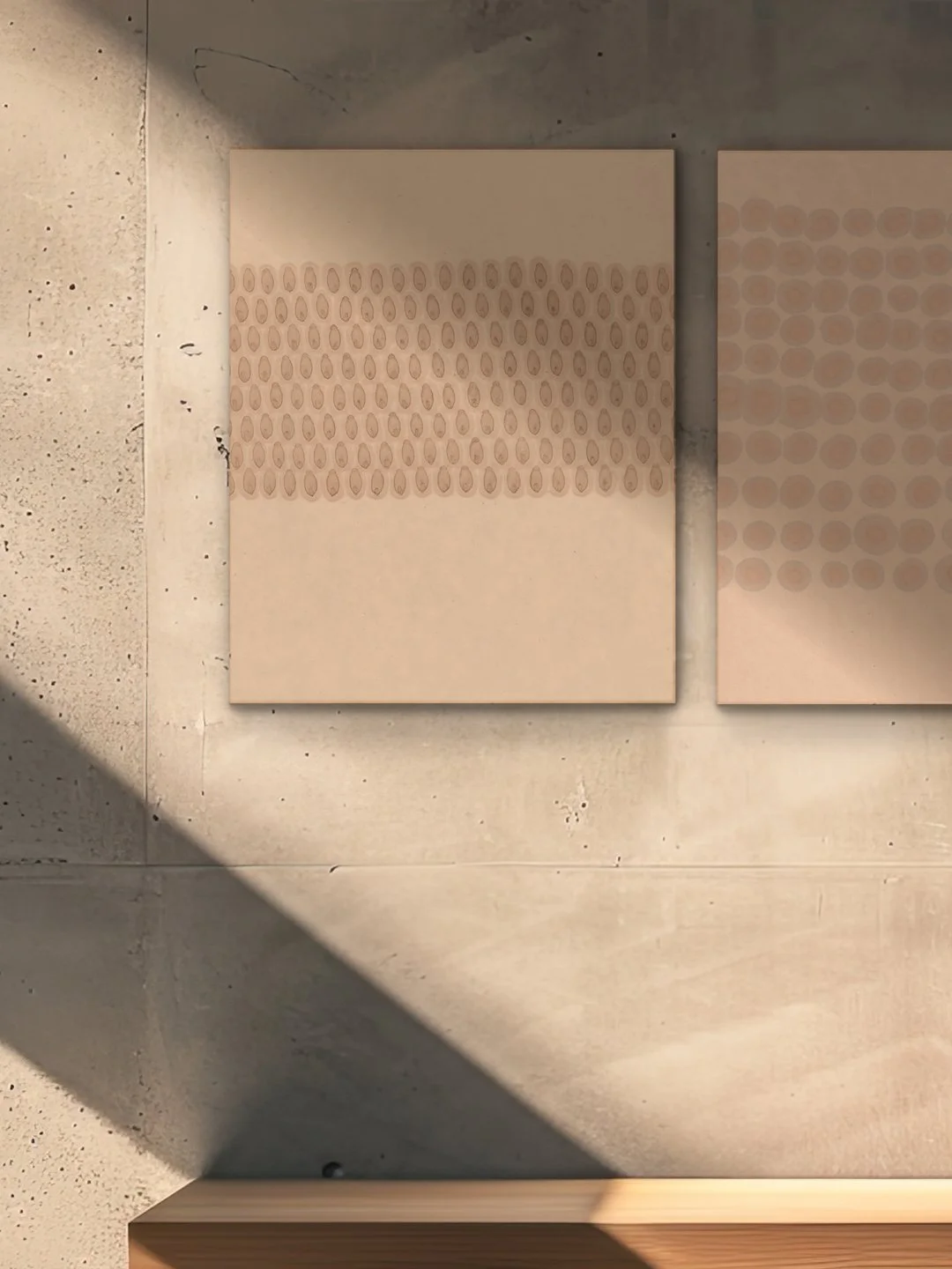 Interval | Breath Meditation N&deg;101 &mdash; Sumi ink, Nikawa and burnt Umber on Awagami Kitakata Washi paper, mounted on wood panel &mdash; 40 &times; 50 &times; 4 cm
&mdash;