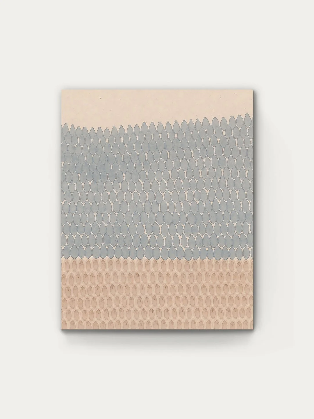 Two meditation sessions, one painting: Connected Fields | Breath Meditation N&deg;93+94 
&mdash; 
This piece shows the beginning of Diaries &mdash; a new concept within the Breath Meditation practice, combining multiple sessions in one artwork.
&mdas