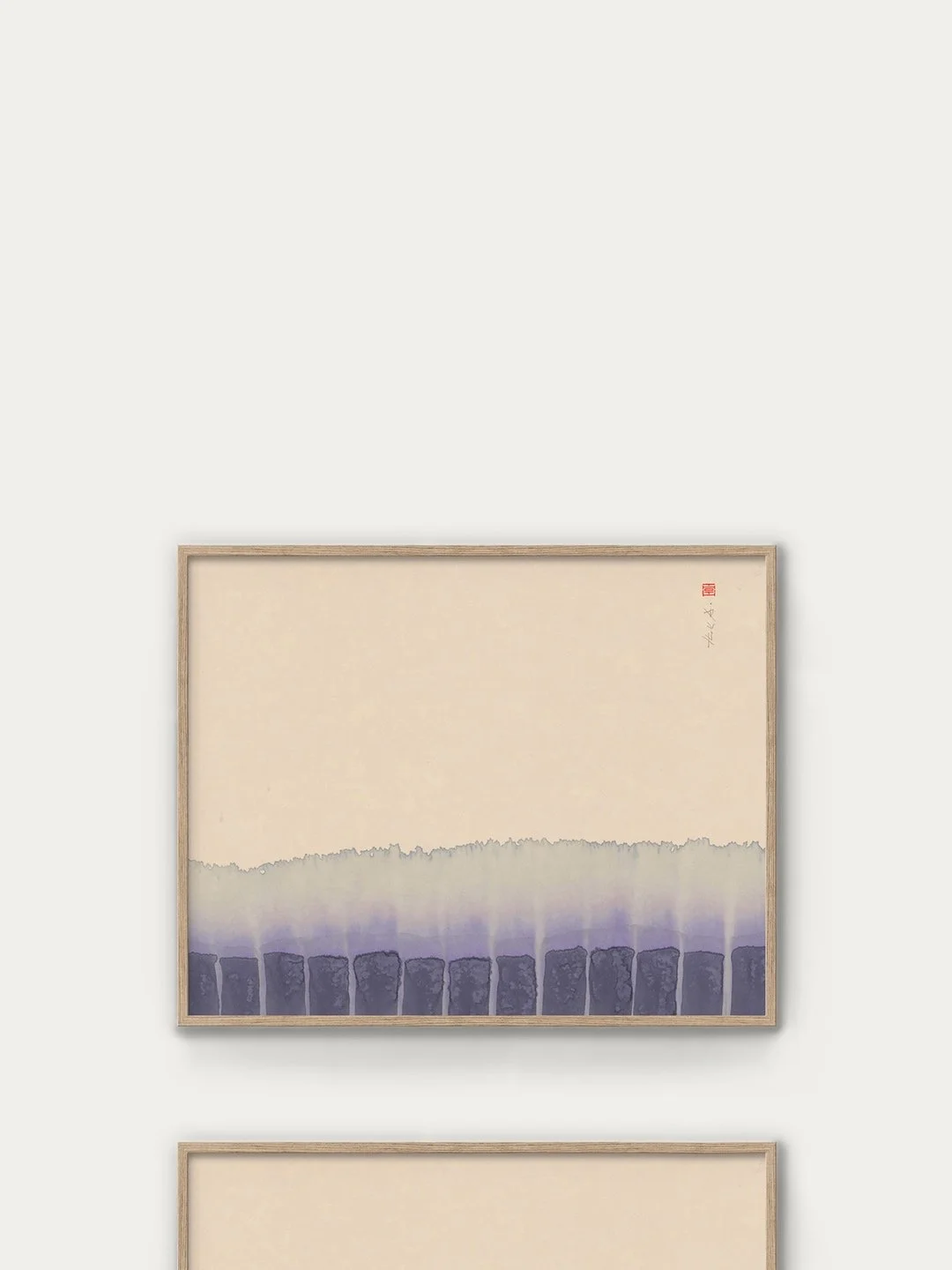 Haze | Contemplations N&deg;87 captures the moment between form and formlessness &mdash; color diffusing into atmosphere, emptiness as substance.
&mdash;
50 x 40 cm, Sumi, Indigo and Shelac ink on Awagami Kitakata
&mdash;