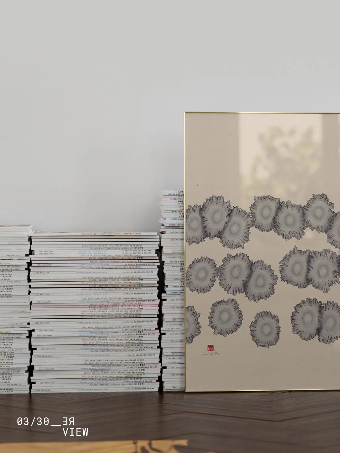 03/30_Breath Meditation N&deg;53
&mdash;
In the flow of work, you don't stop to write things down. The pigments, the Nikawa, the Ox Gall, the timing &mdash; all forgotten in the joy of seeing it unfold.
This piece emerged from that state. I consider 