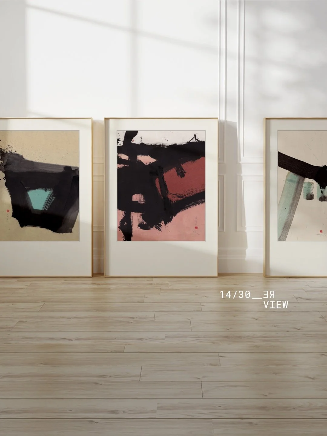 14/30_Gestalt N&deg;1-3
&mdash; 
Hors de s&eacute;rie &mdash; they don't fit neatly into any single series. Created three years ago, these pieces share characteristics of both Contemplations and Taograms, but align fully with neither.
&mdash;
I oscil