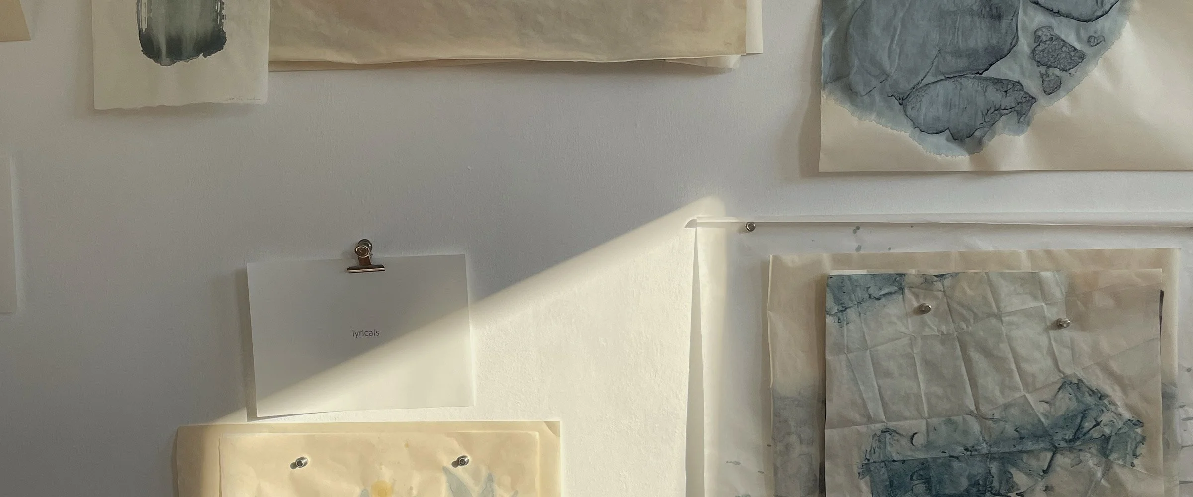 Studio Wall with Works in progress