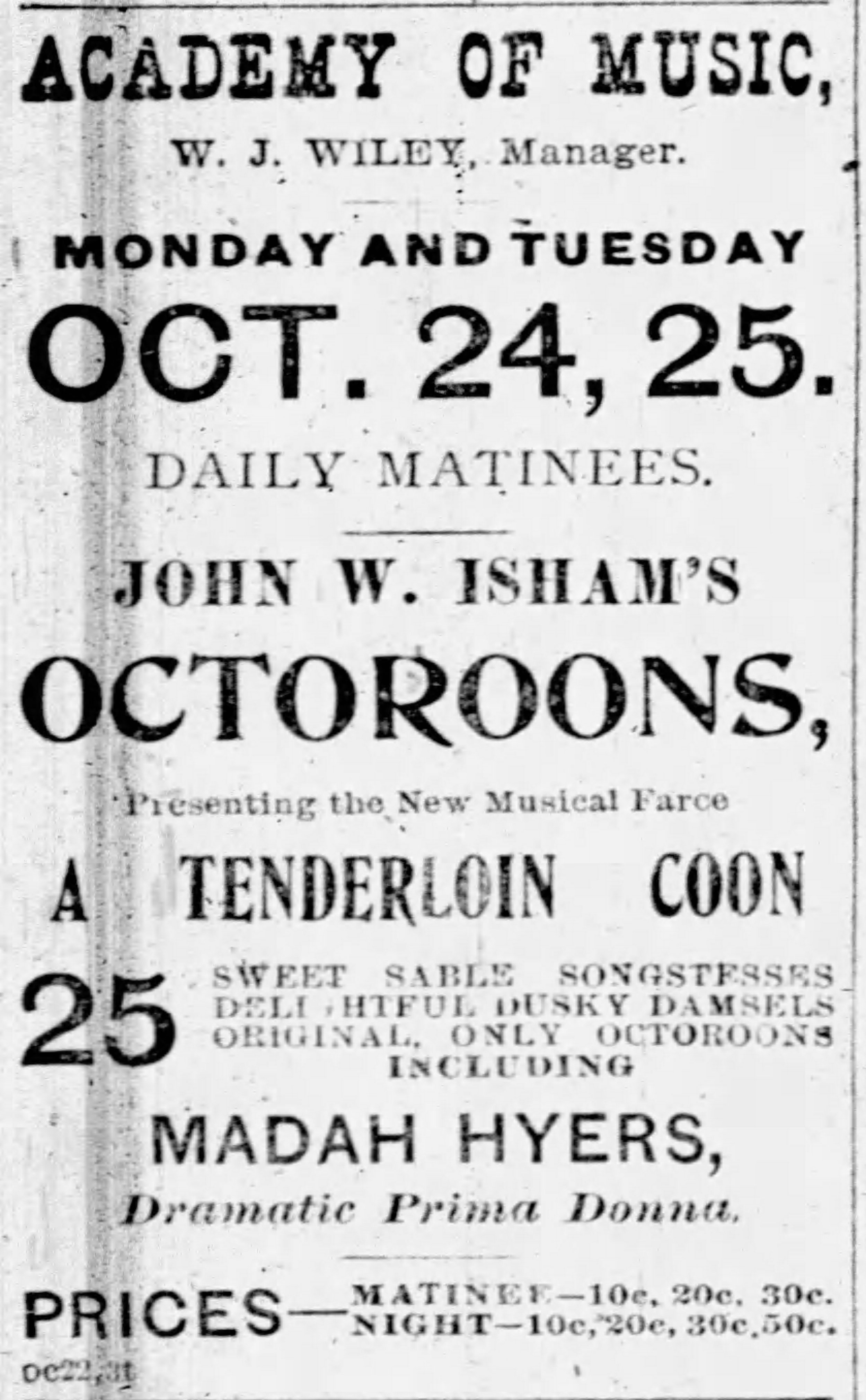 19_1898-10-25 Fall River Daily Globe_Octoroons ad (Madah).jpg