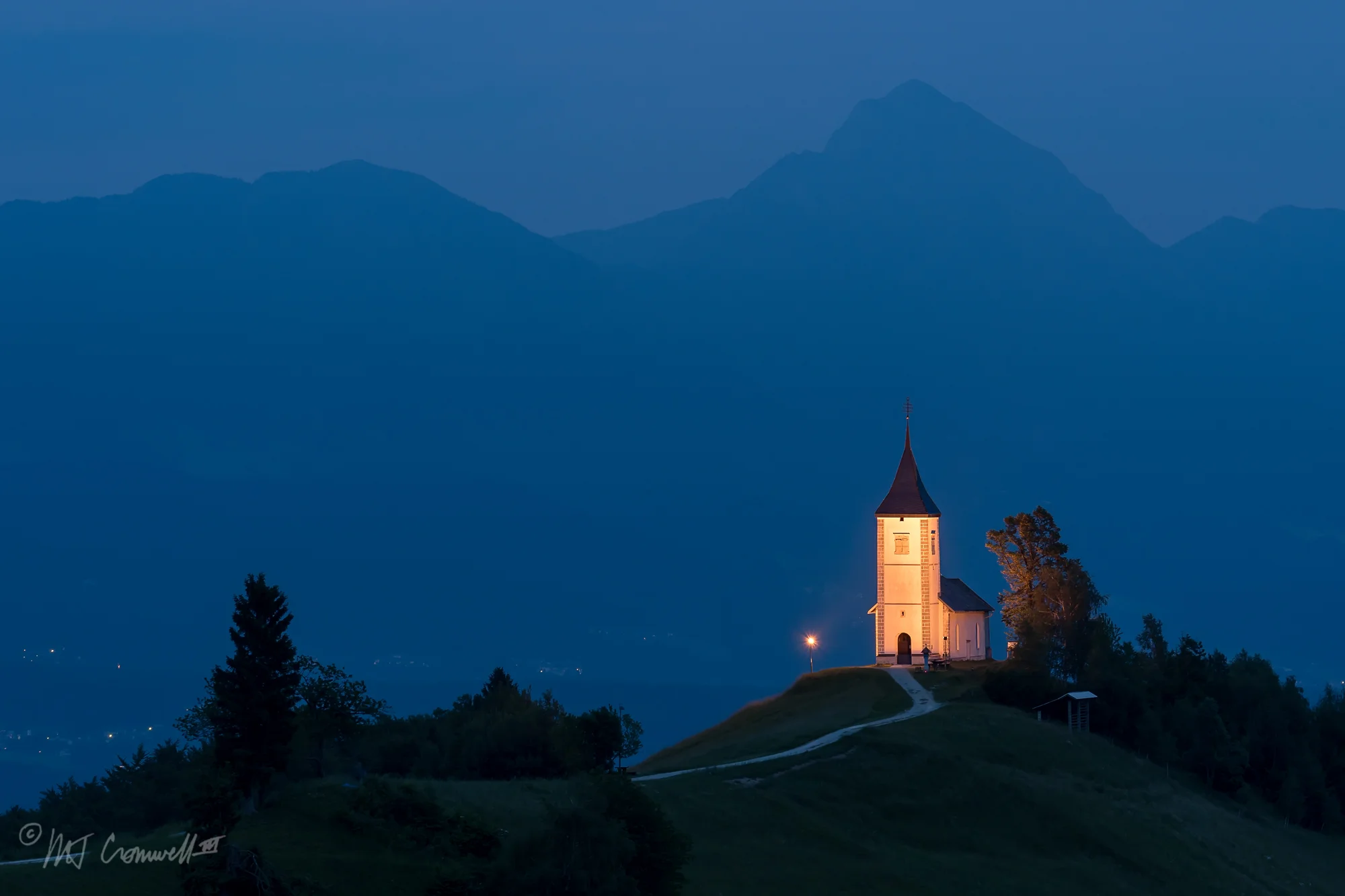 Church in Slovenia during Blue Hour