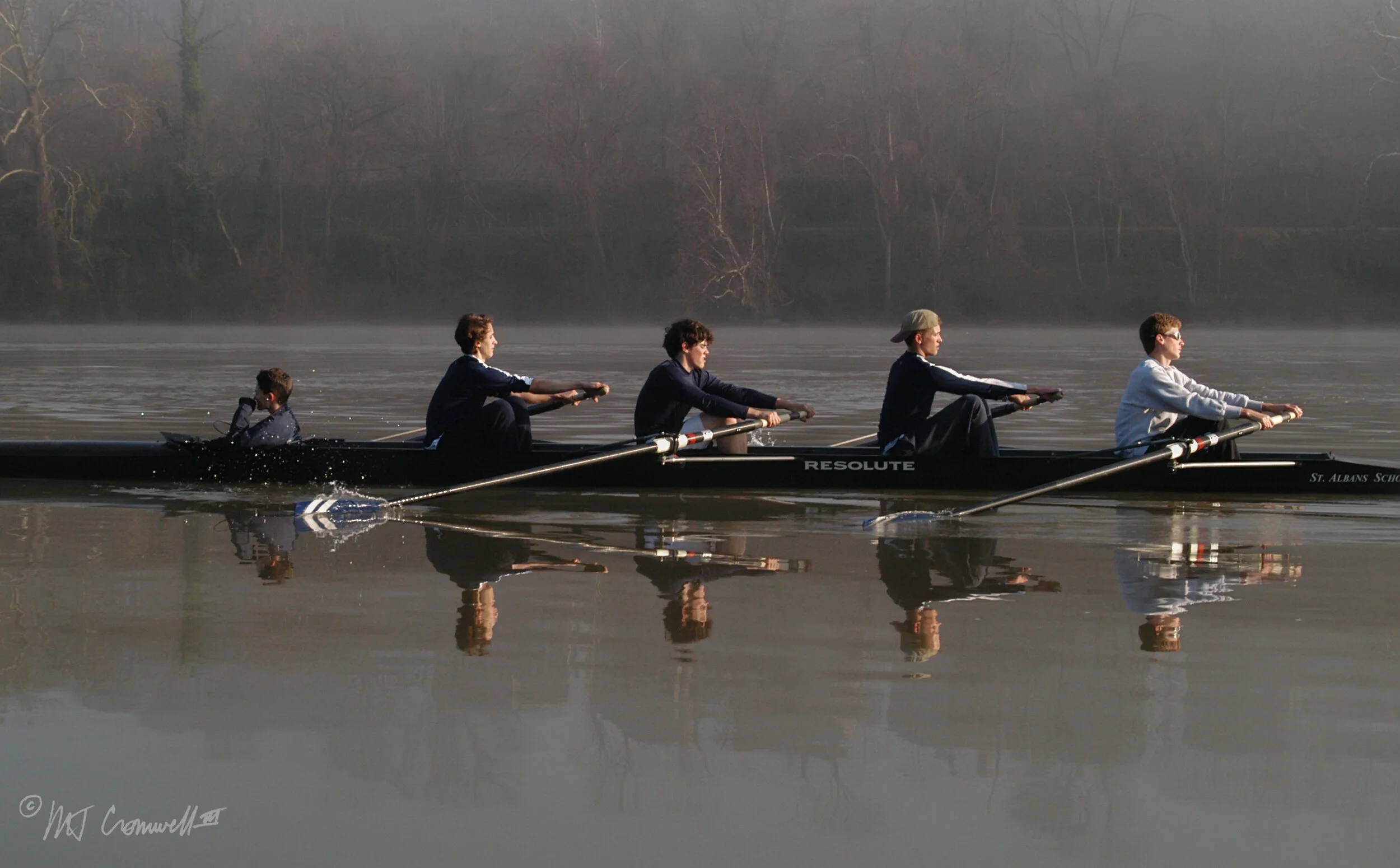 Lightweight Four Morning Practice on the Potomac River