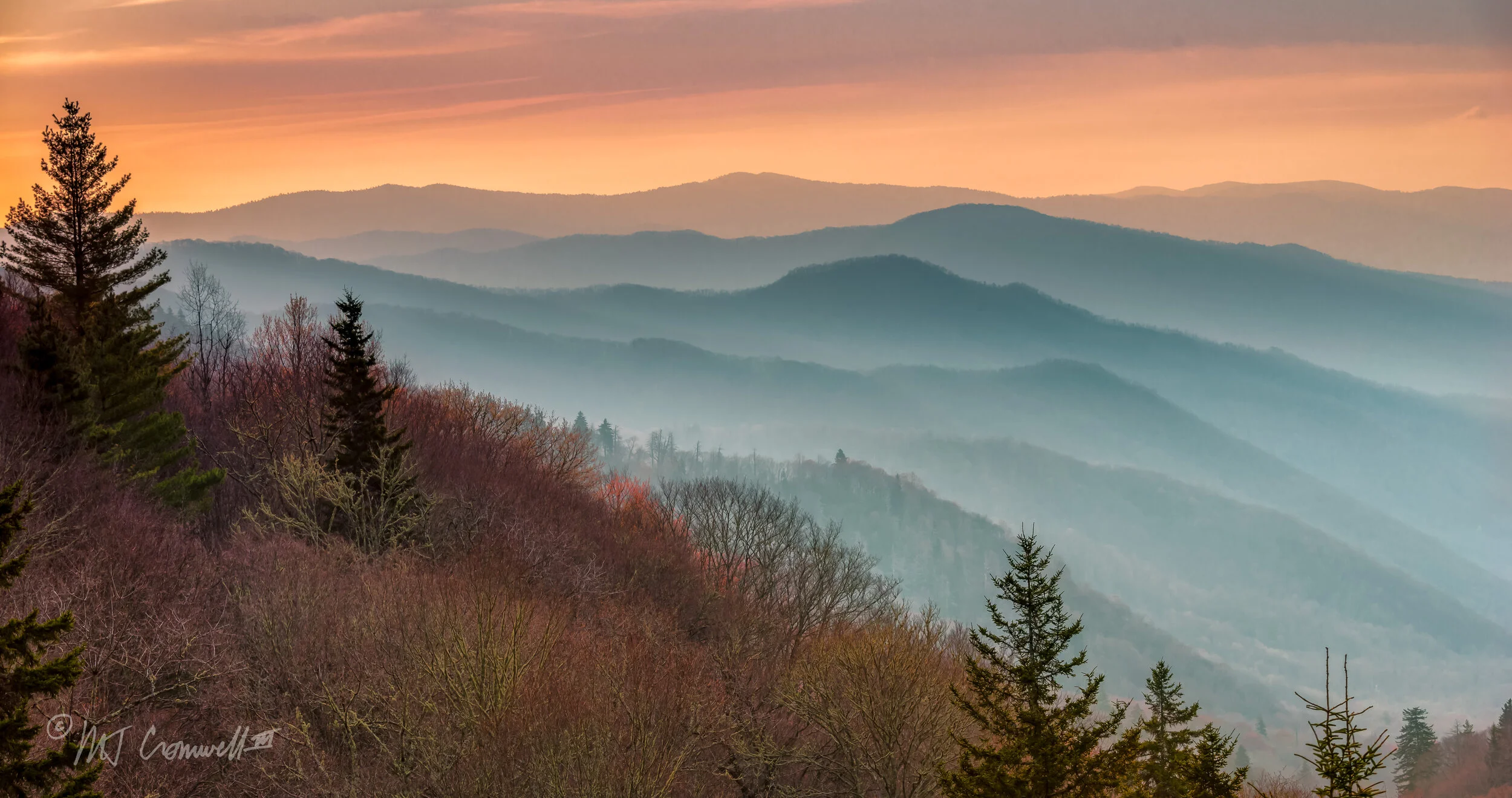 Sunrise in the Great Smoky Mountains