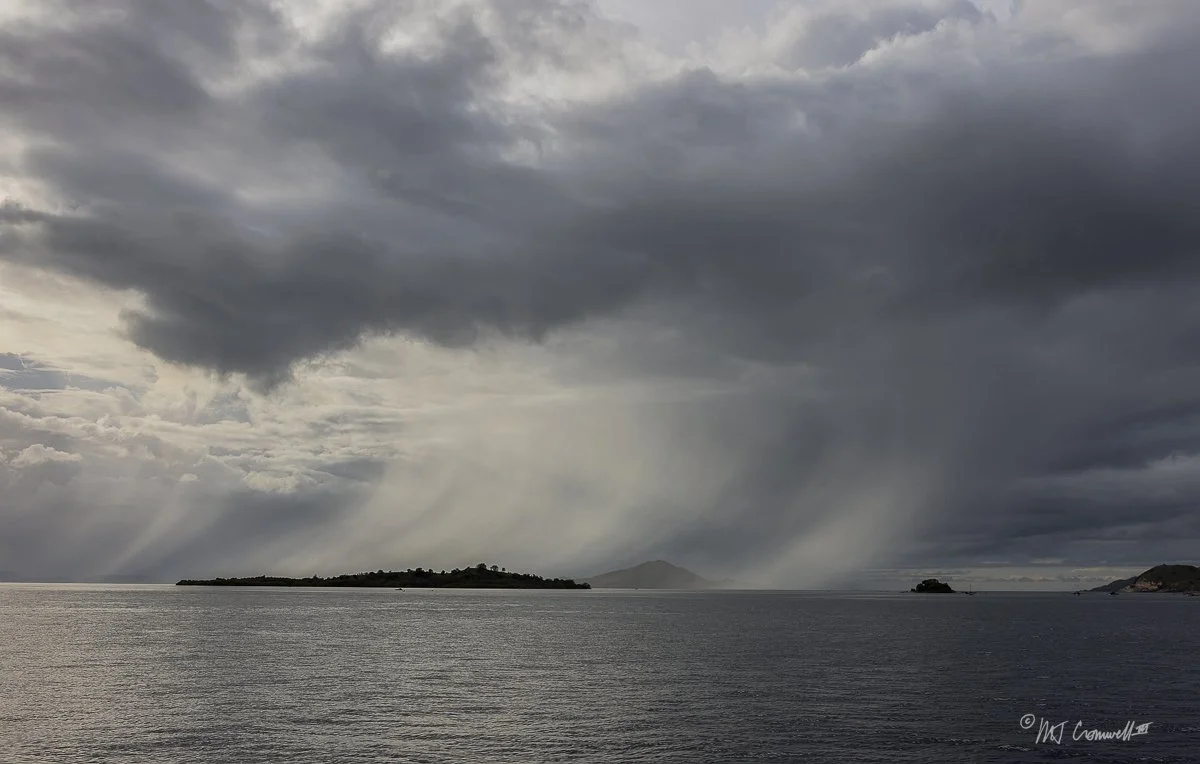 Small Squall  on Flores Sea near Komodo National Park