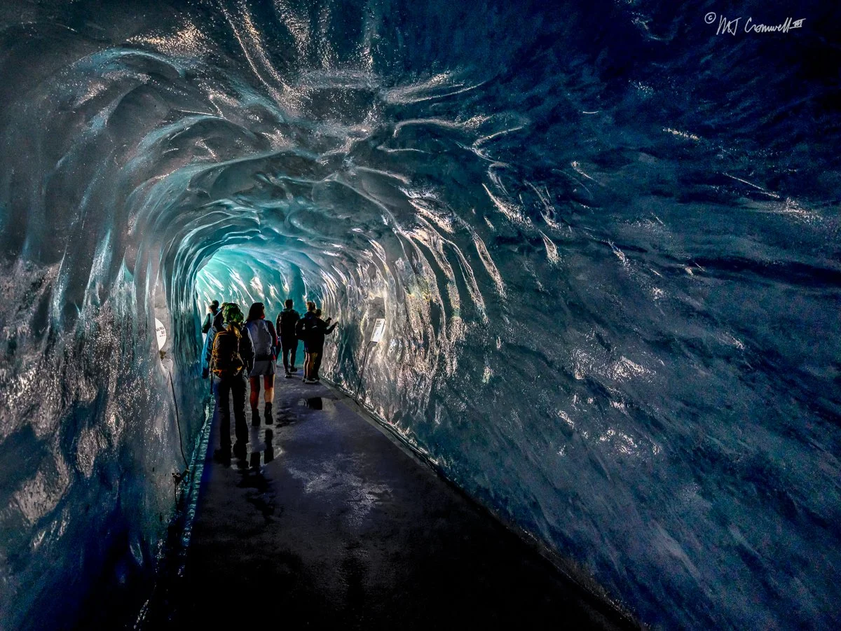 Inside the Mer de Glace Glacier near Chamonix