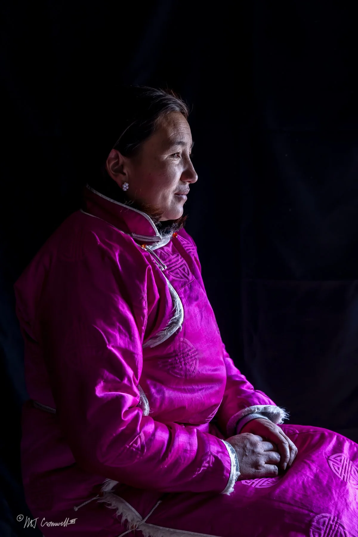 Portrait of Hostess at Our Private Ger at Festival