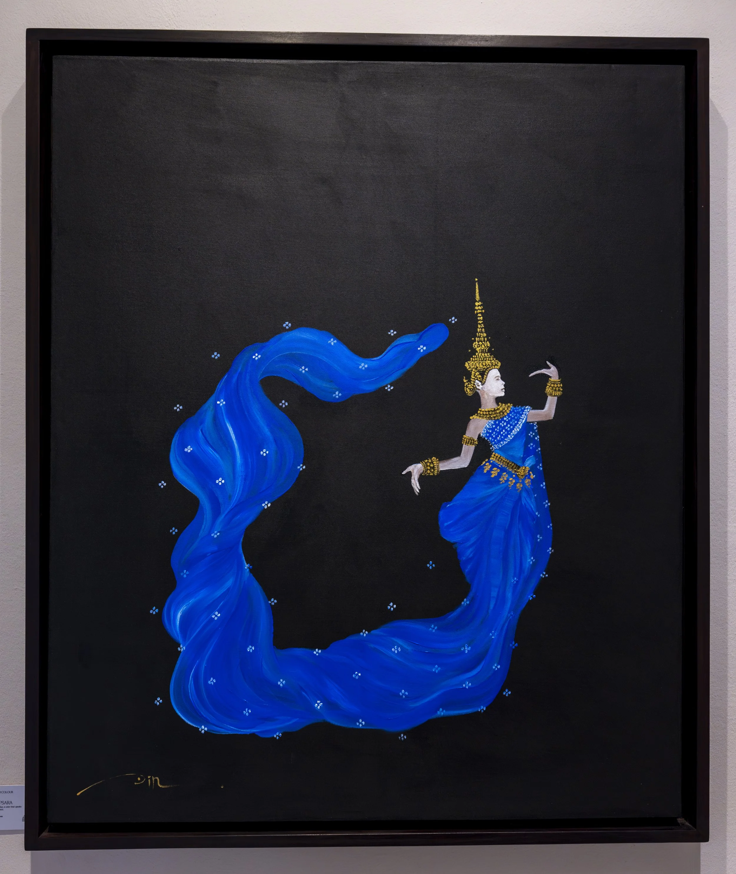 Painting Titled "Friday Apsara" by Cambodian Artist Din