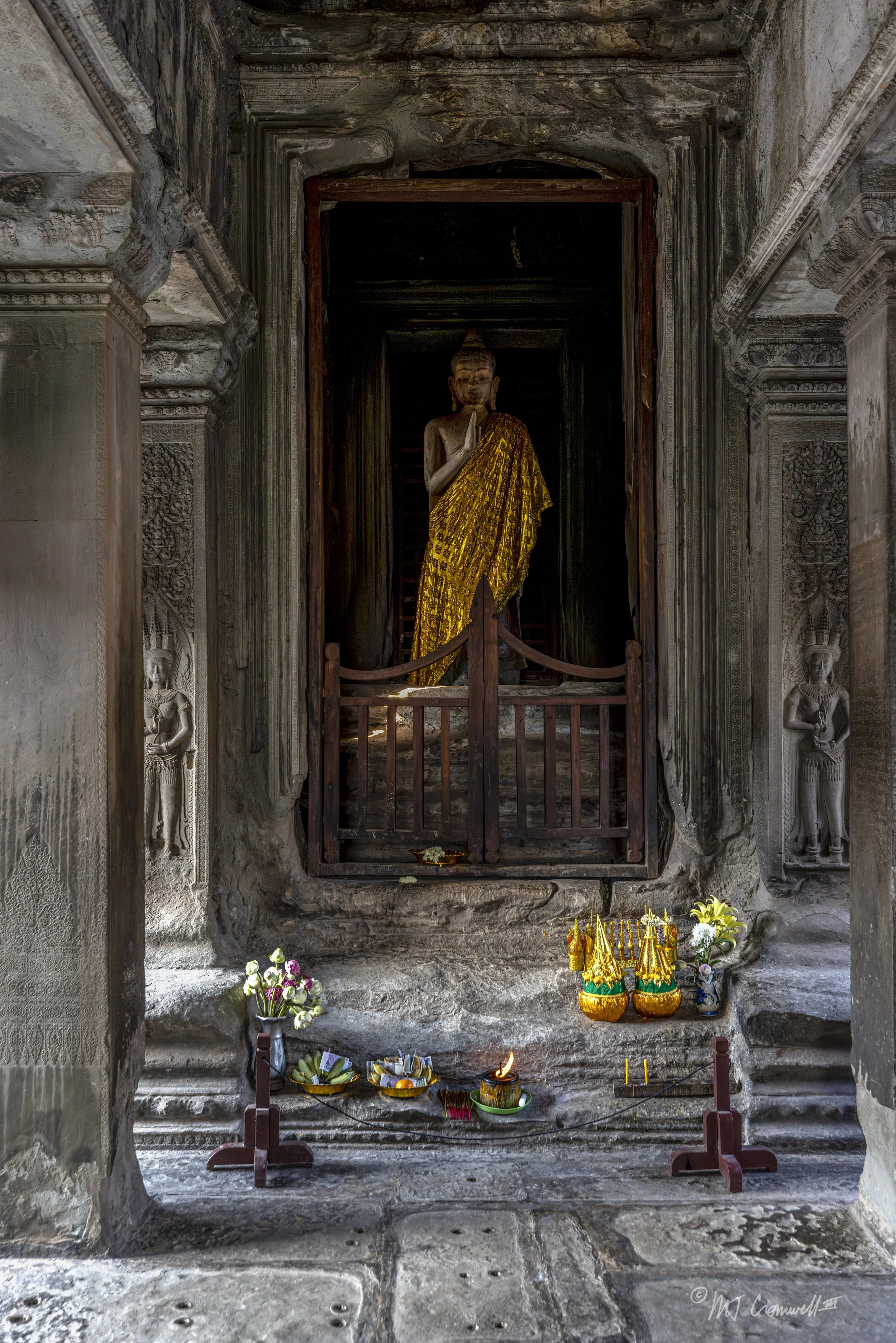 Altar for Offerings to Buddha inside Upper Tier of Angkor Wat