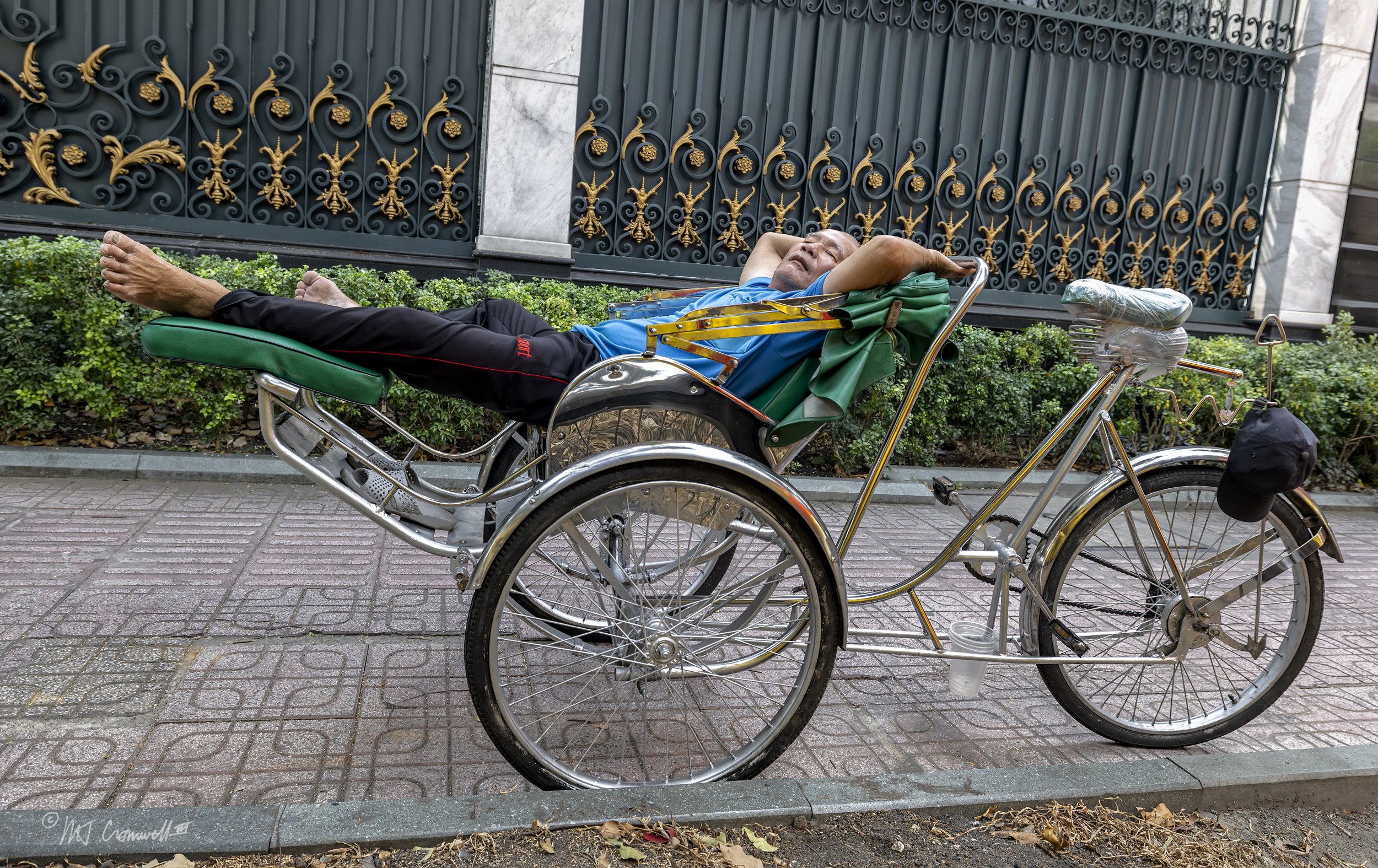 Taking a Break Between Rides in Ho Chi Minh City