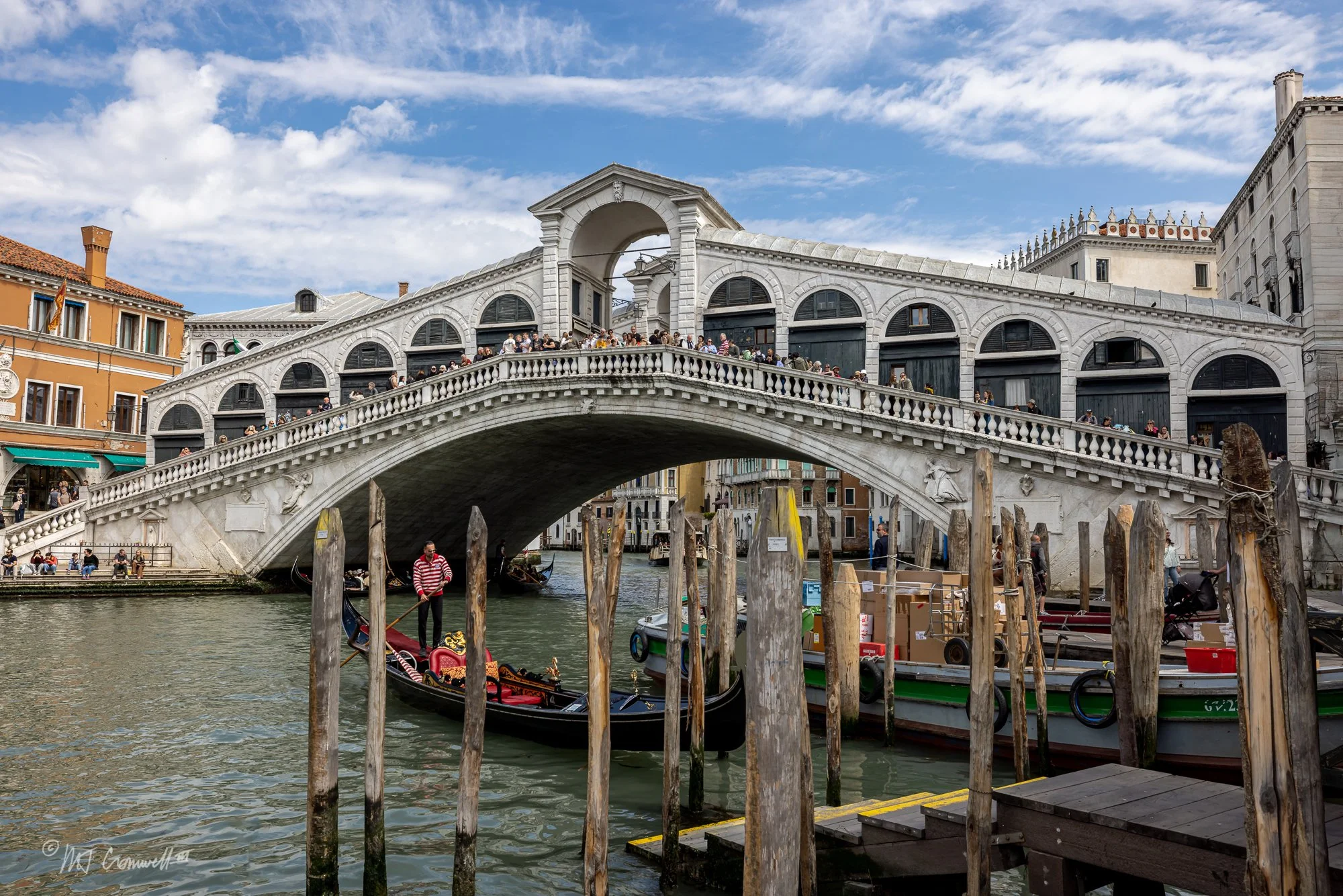 Rialto Bridge Over Grand Canal in Venice