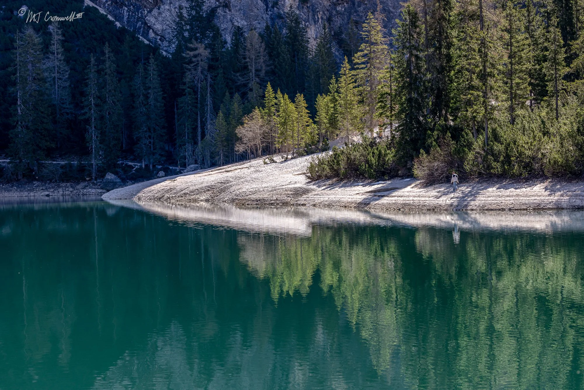 Peaceful Reflections in Lago Di Braies in Dolomites