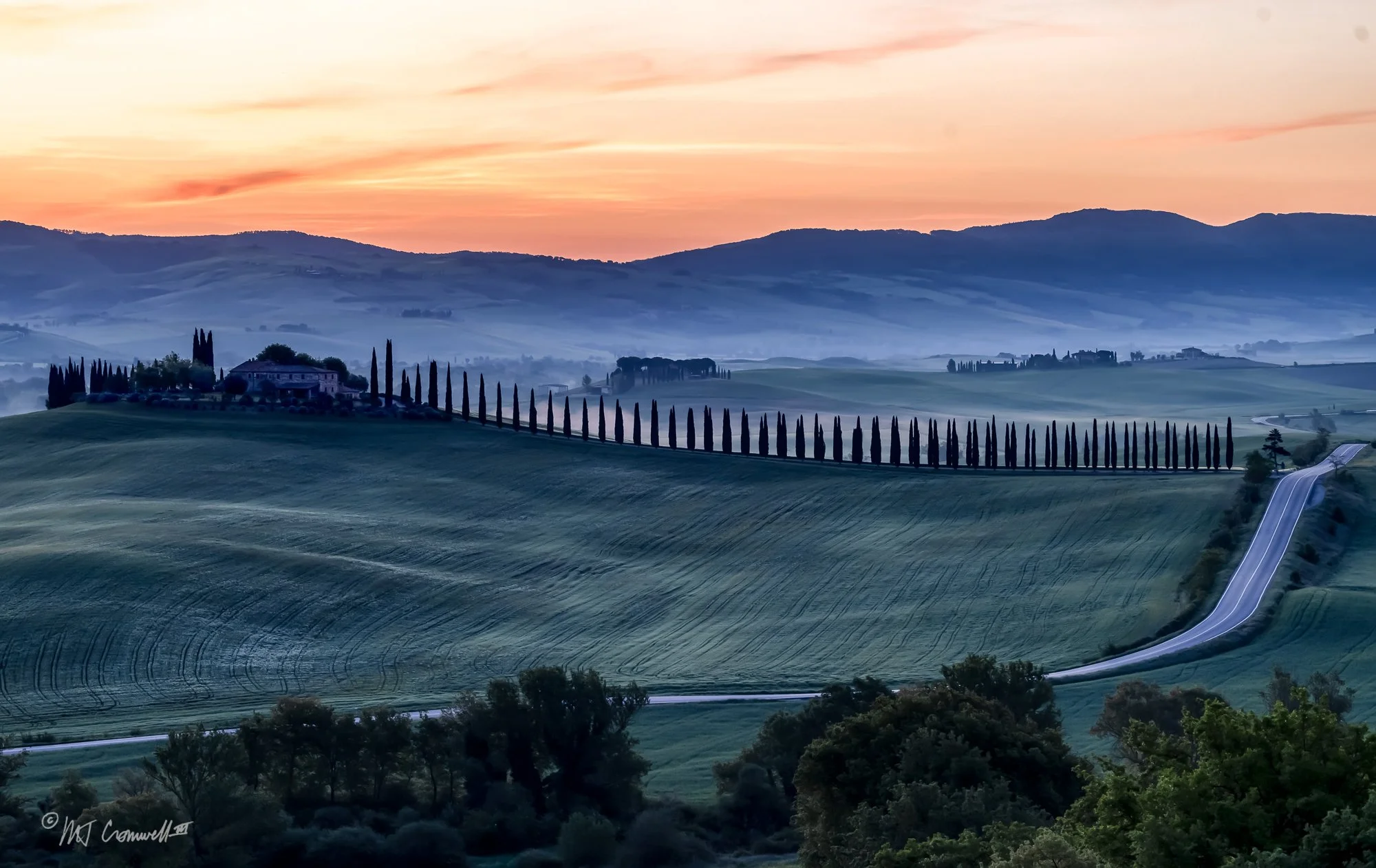Popular Sunrise Location for Photographers in Val D'Orcia region of Tuscany