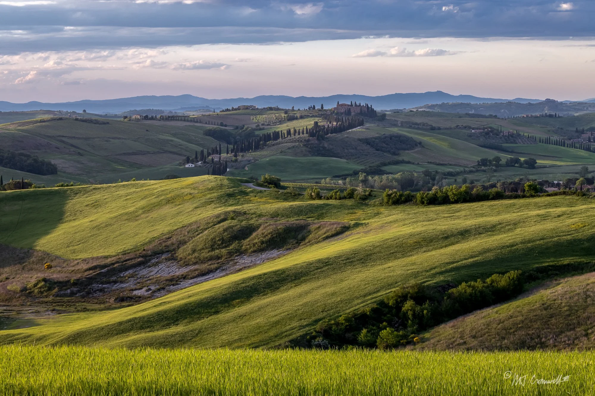Late Afternoon Light in Val D'Orcia Region of Tuscany