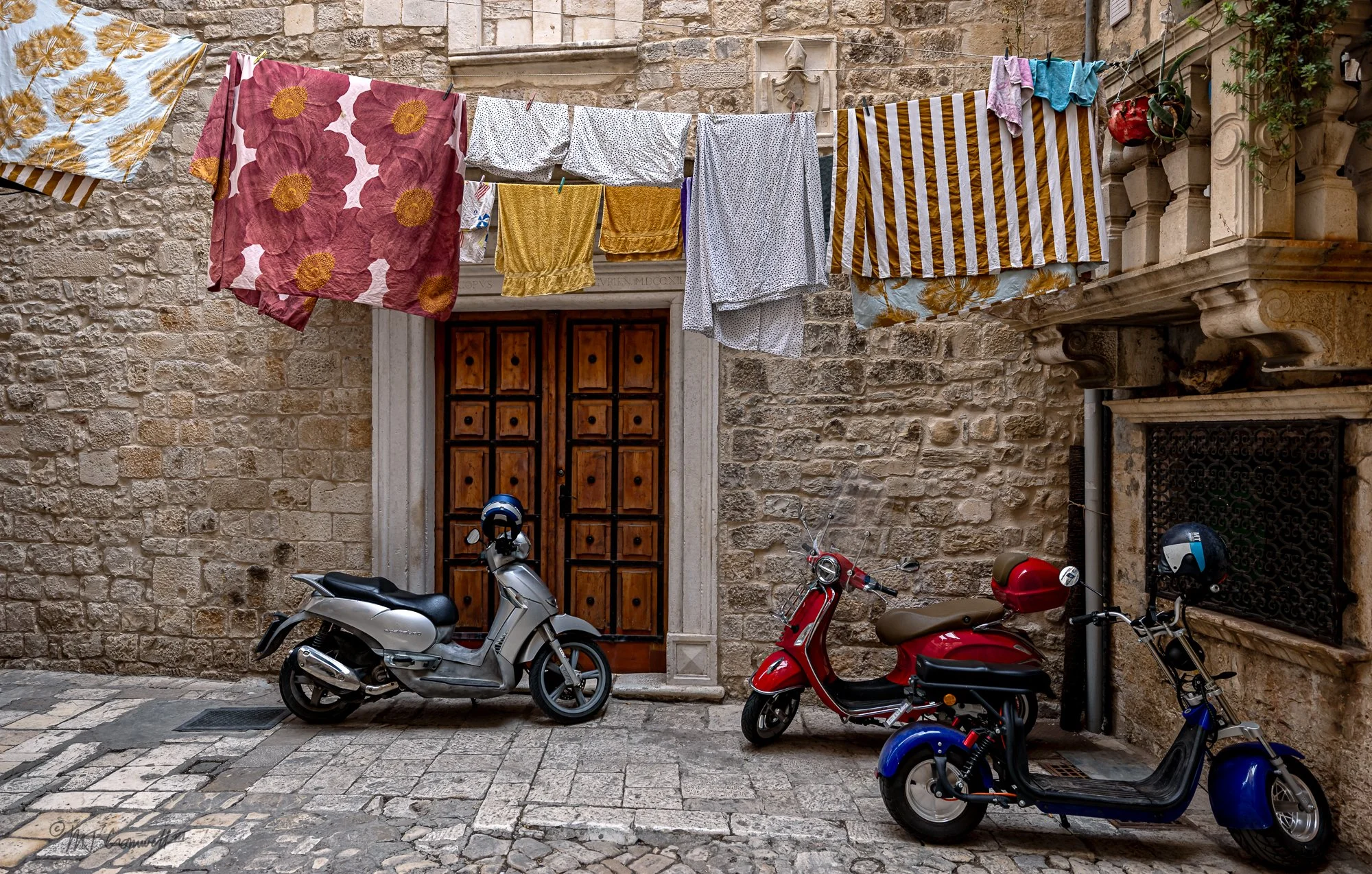 Alley in small town of Trogir