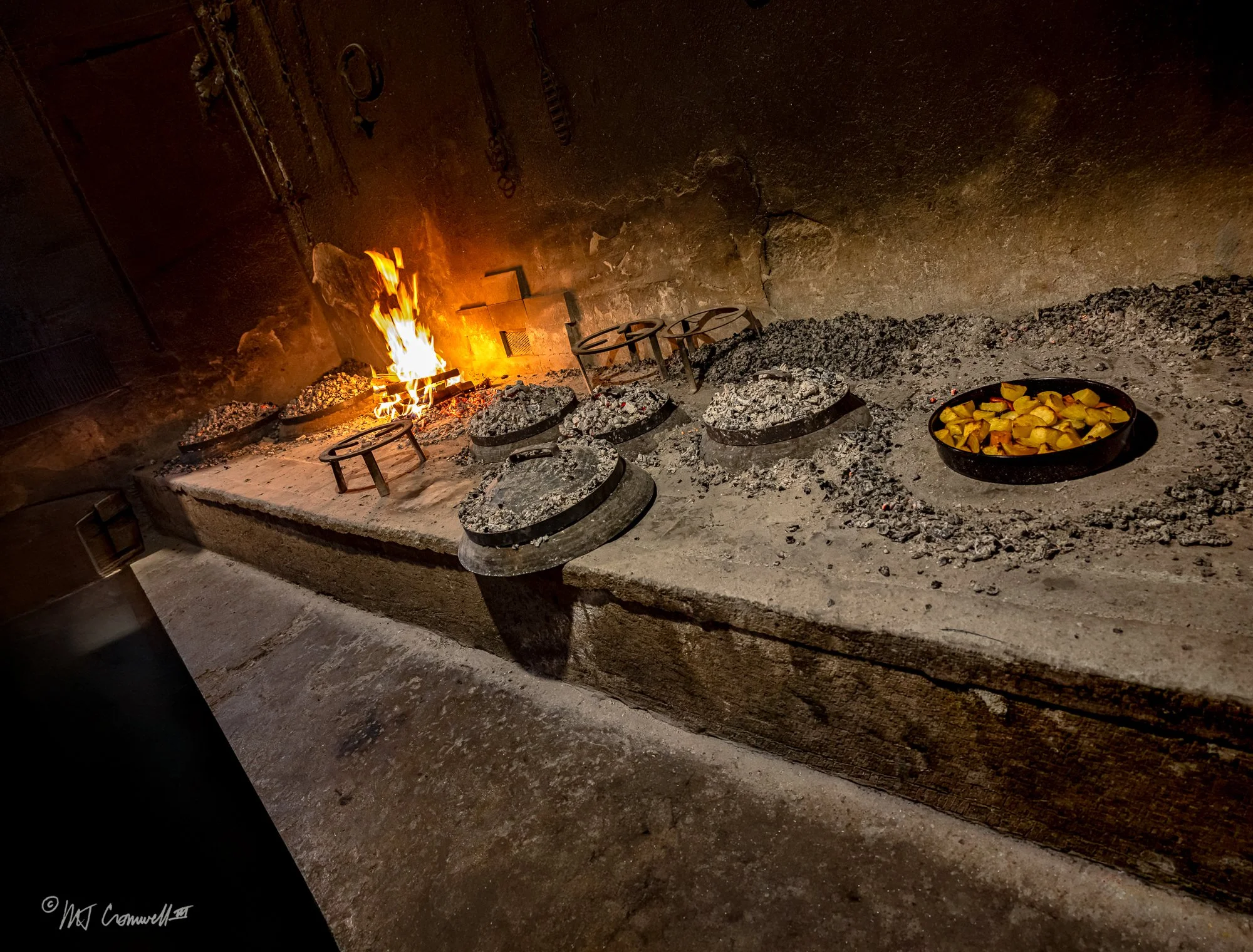 Traditional Meal of Peka (Lamb under Embers covering iron bell) in Trogir