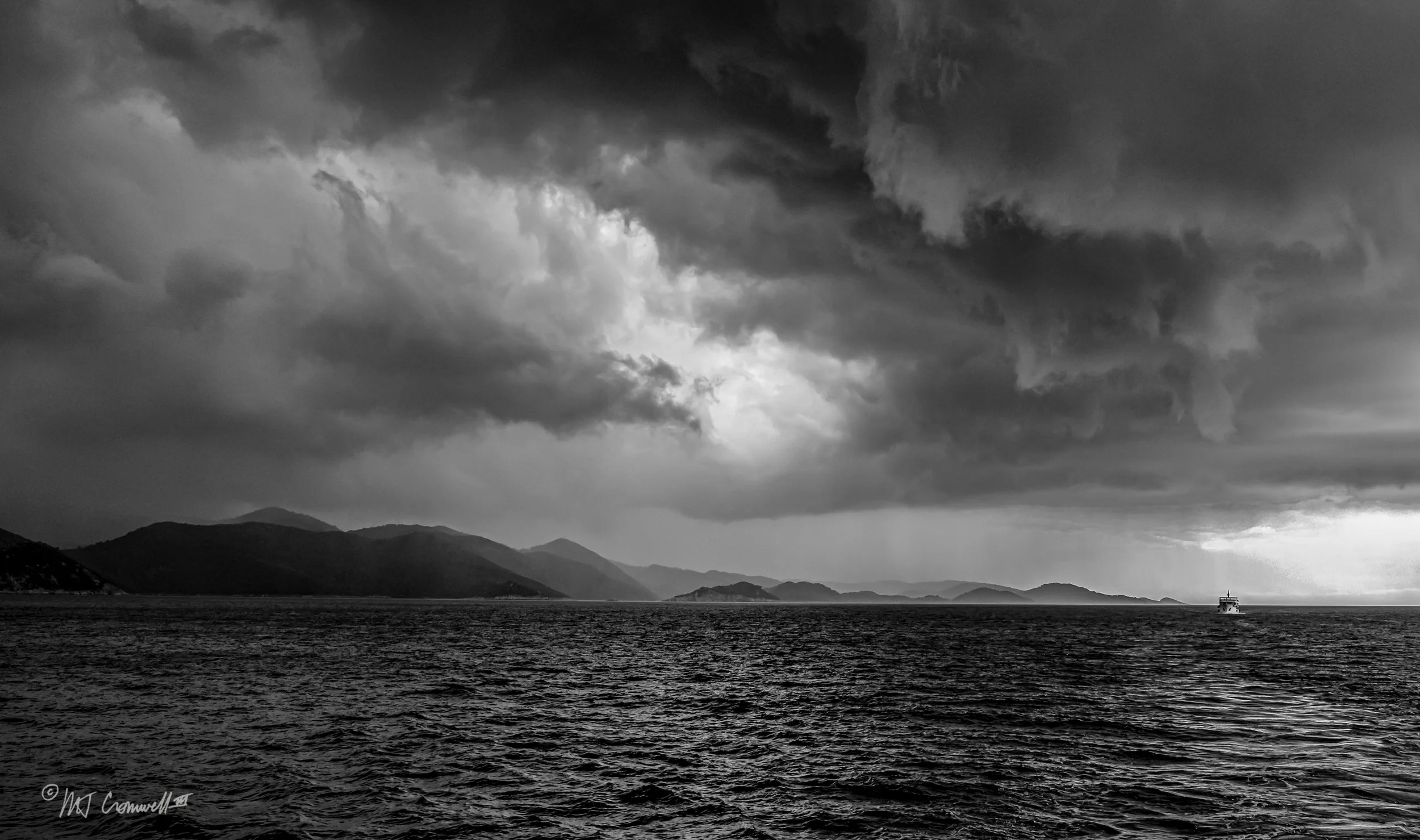 Storm Front Coming In Over Mljet Island on the way to Sipan
