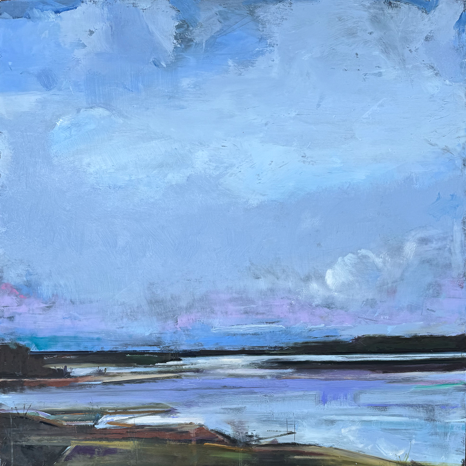 Blue Clouds Over Bay