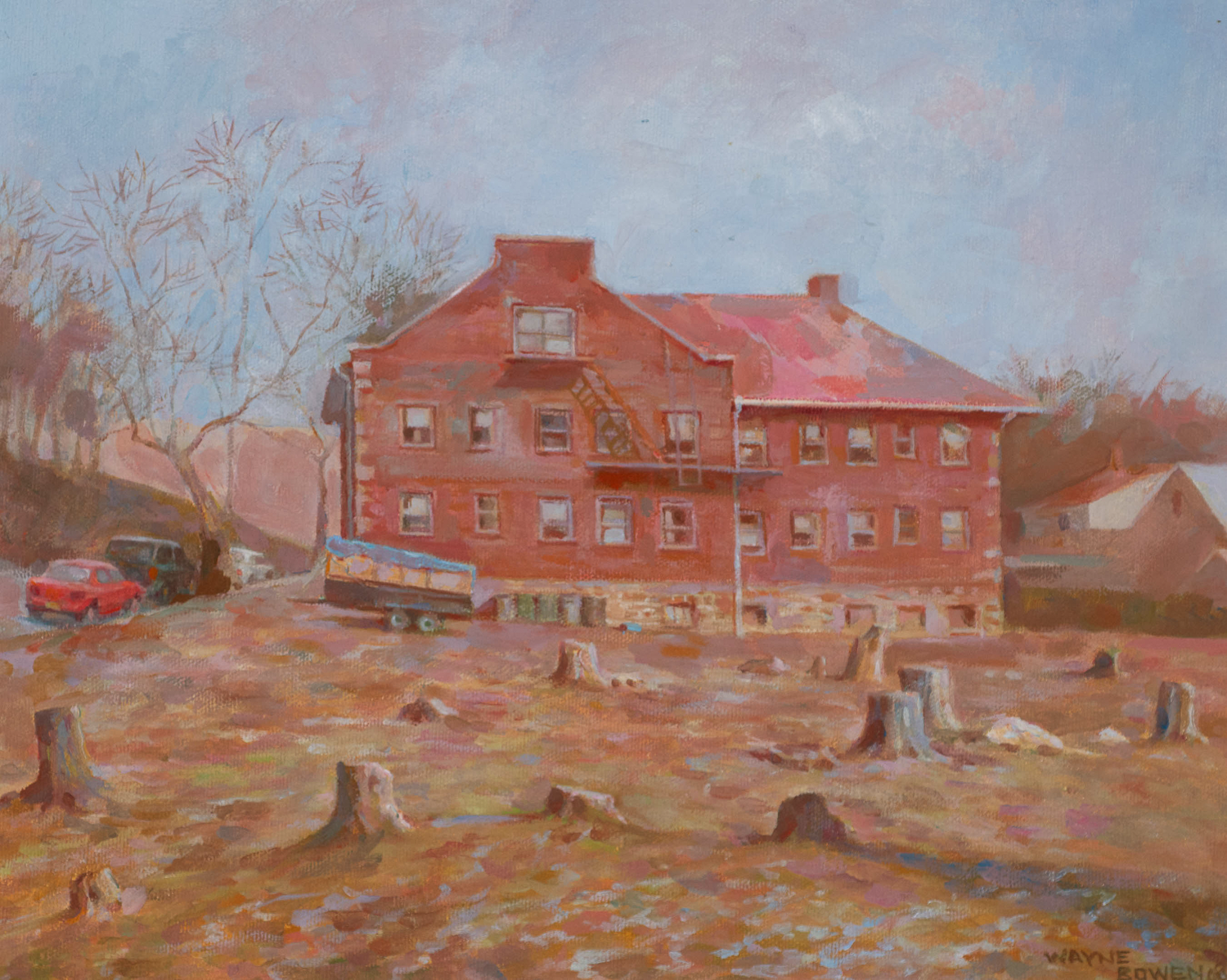 Around Mount Vernon,
Oil on canvas 12 x 14