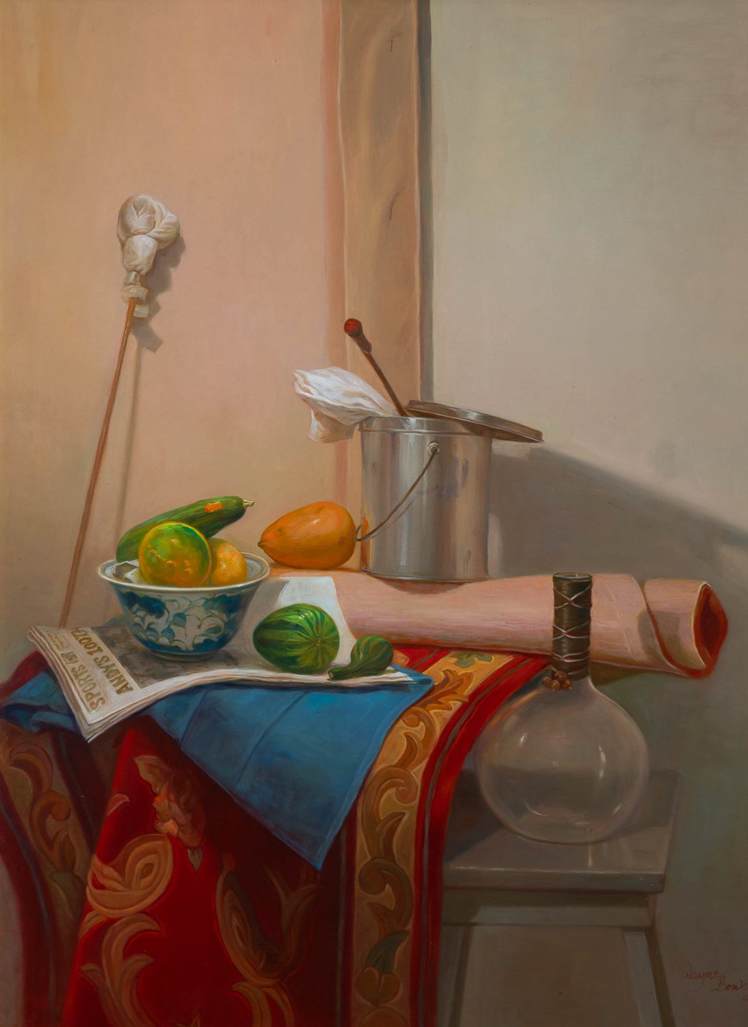 Still Life with Gourds,
Oil on canvas, 40 x 30
