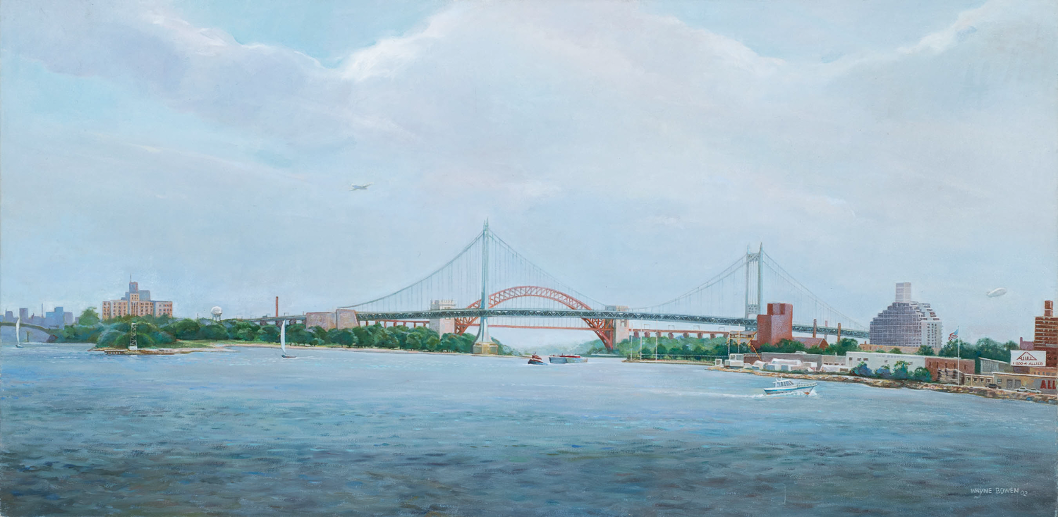 Skyline, 
Oil on canvas, 24 x 48