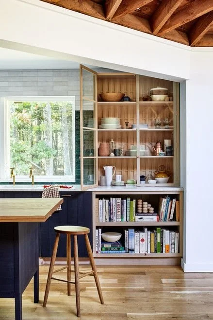 How to display cookbooks in the kitchen - custom storage ideas and ...