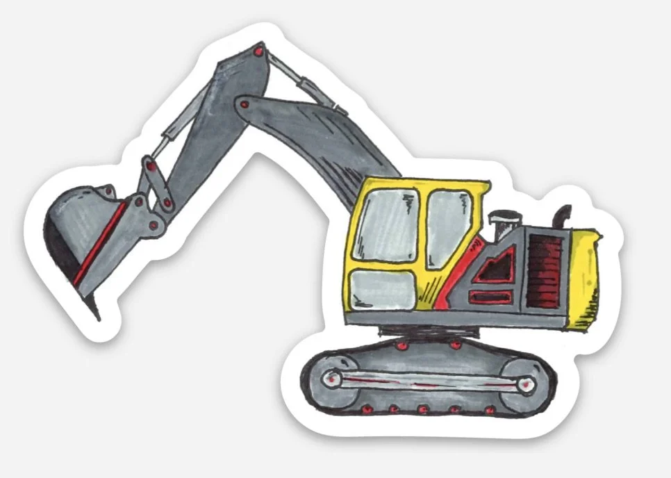 Excavator Sticker