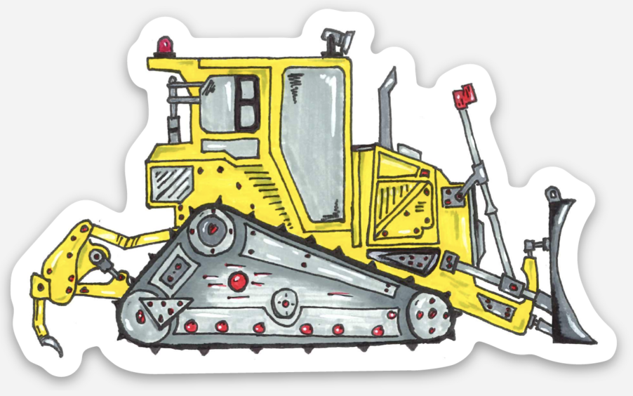Bulldozer Sticker
