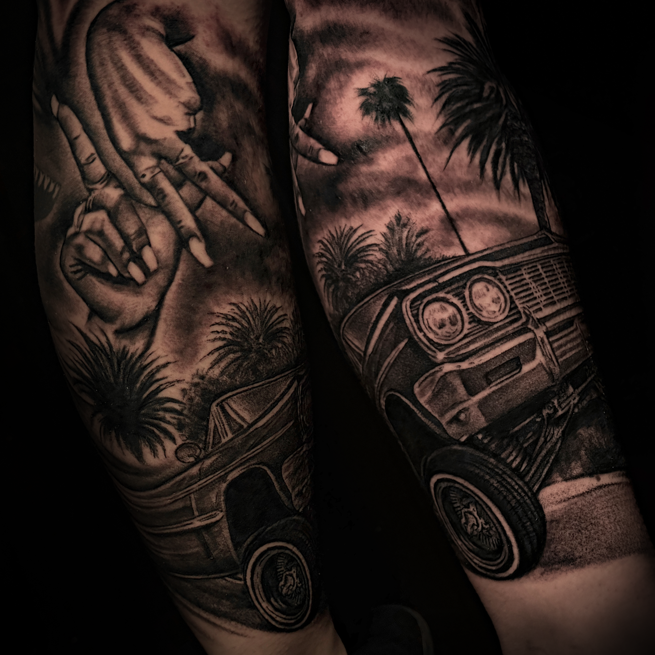 West Coast LA Lowrider Tattoo
